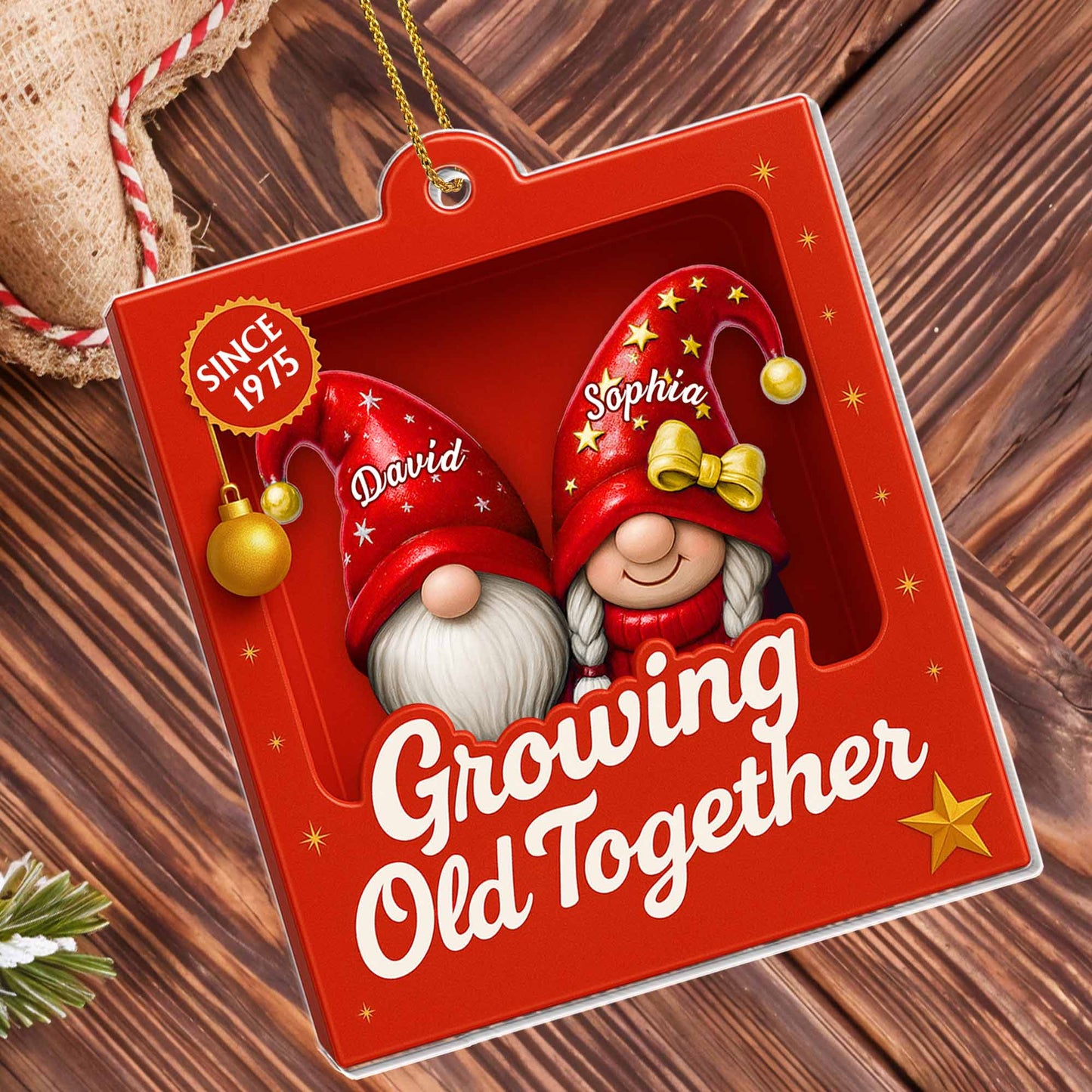 Growing Old Together, Gnome Couple Design