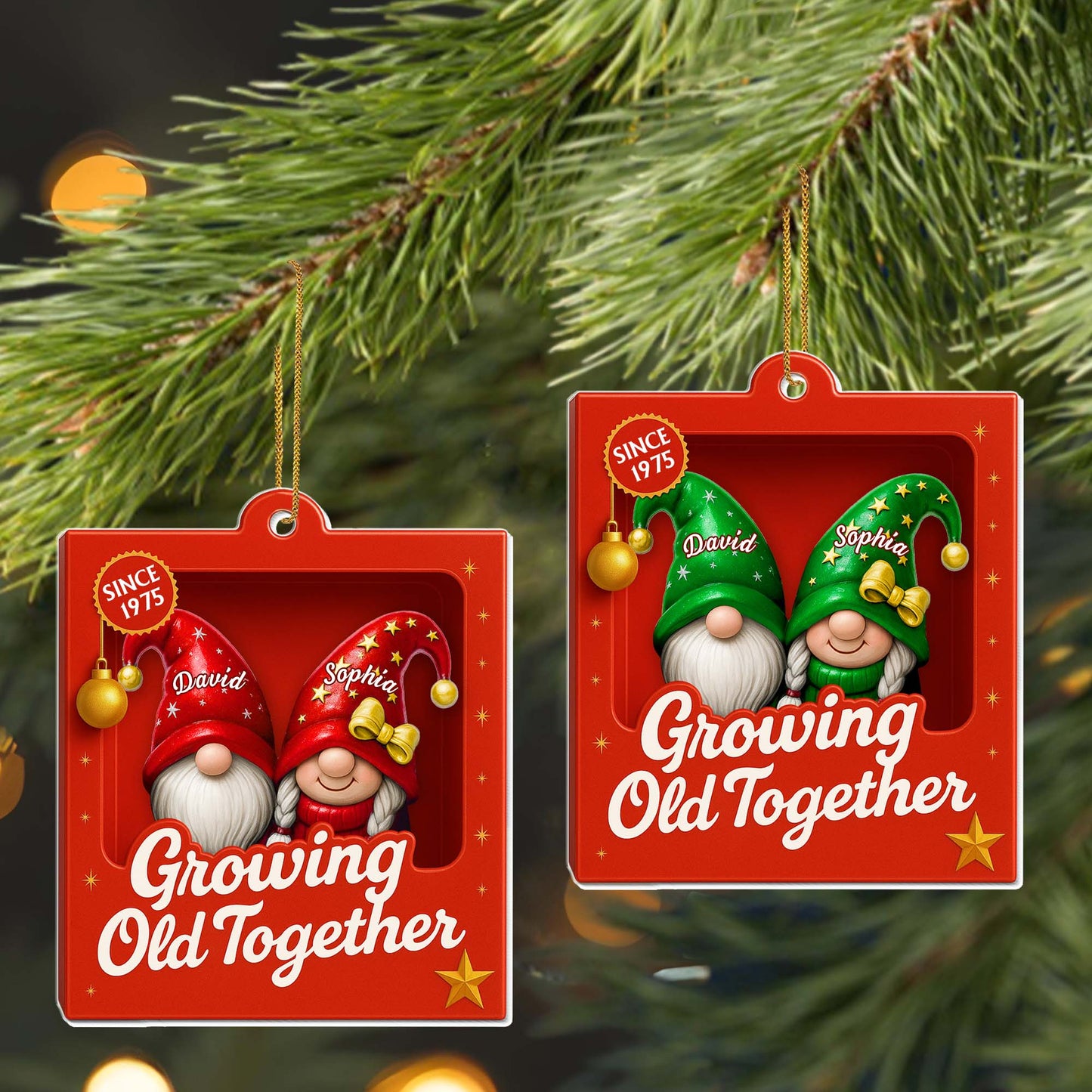 Growing Old Together, Gnome Couple Design