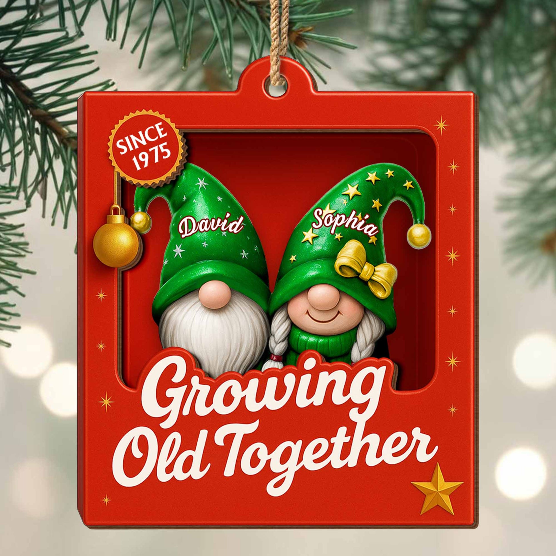 Growing Old Together, Christmas Gnome Ornament