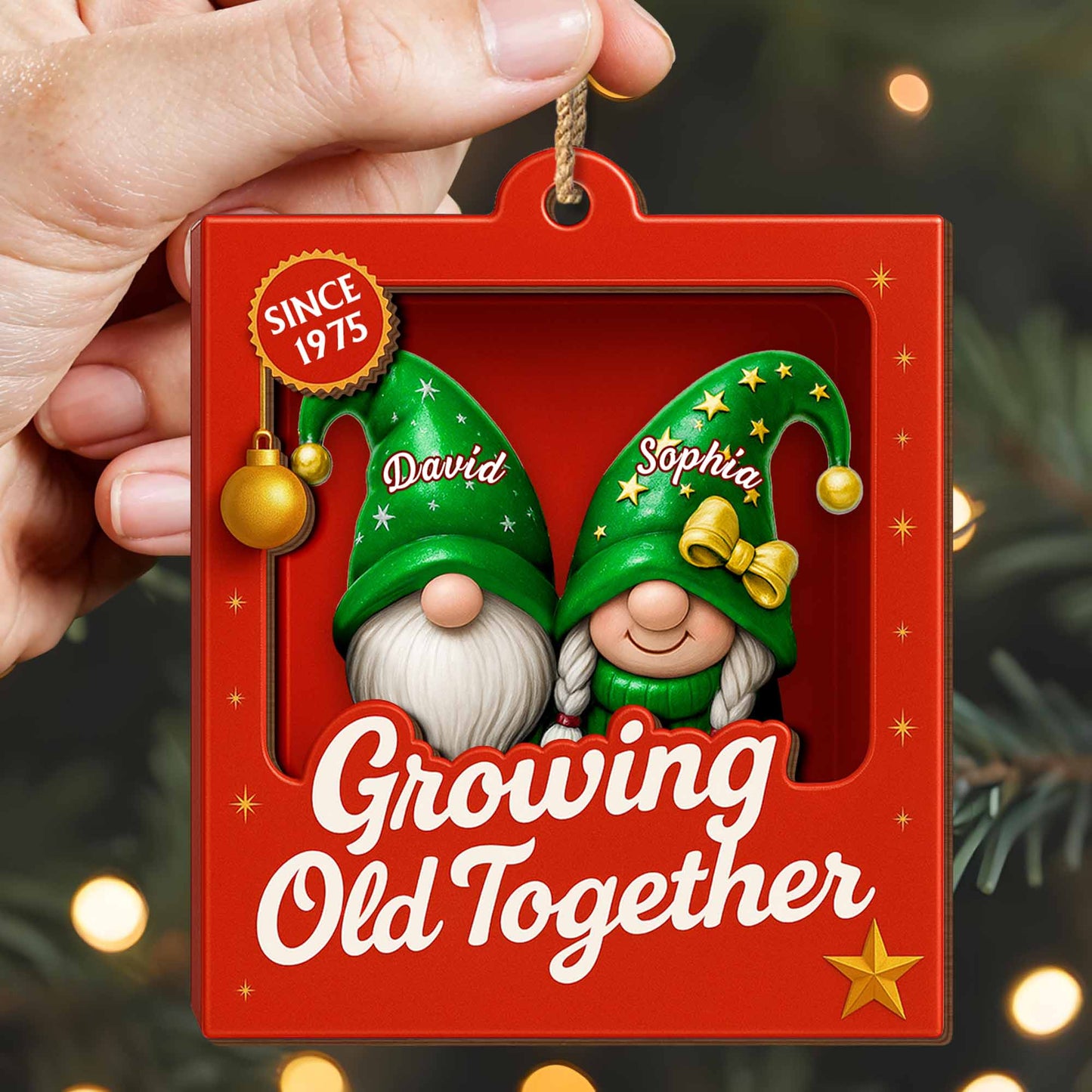 Growing Old Together, Christmas Gnome Ornament