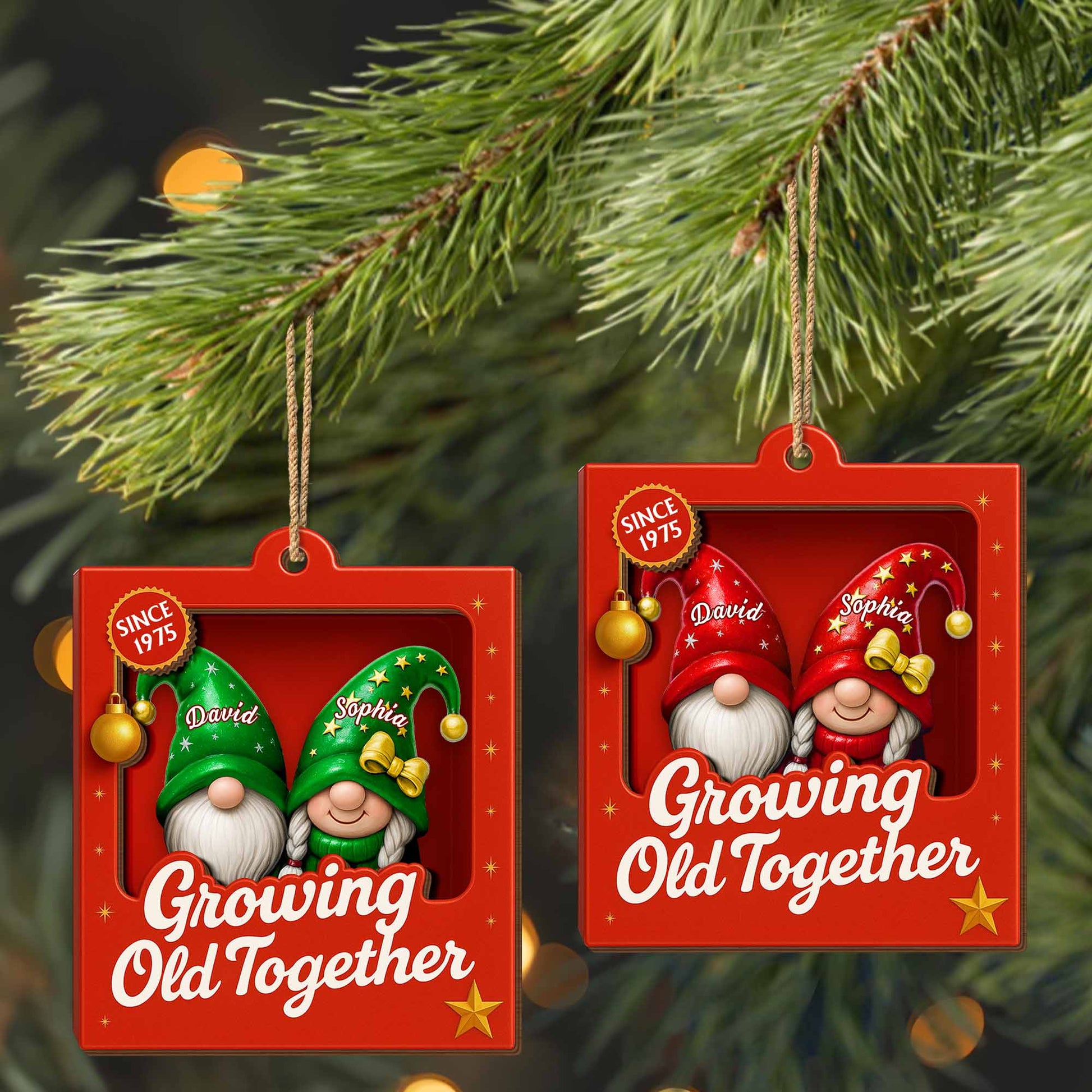 Growing Old Together, Christmas Gnome Ornament