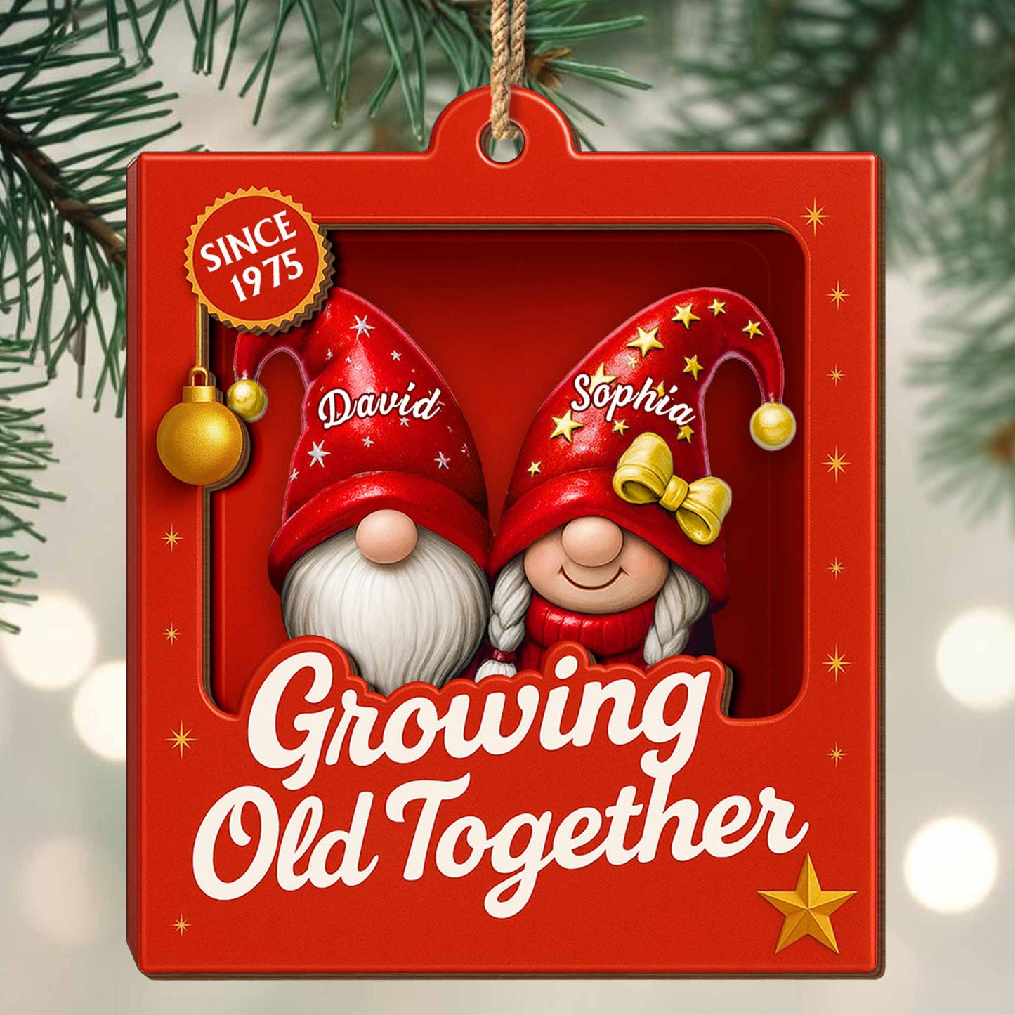 Growing Old Together, Christmas Gnome Ornament
