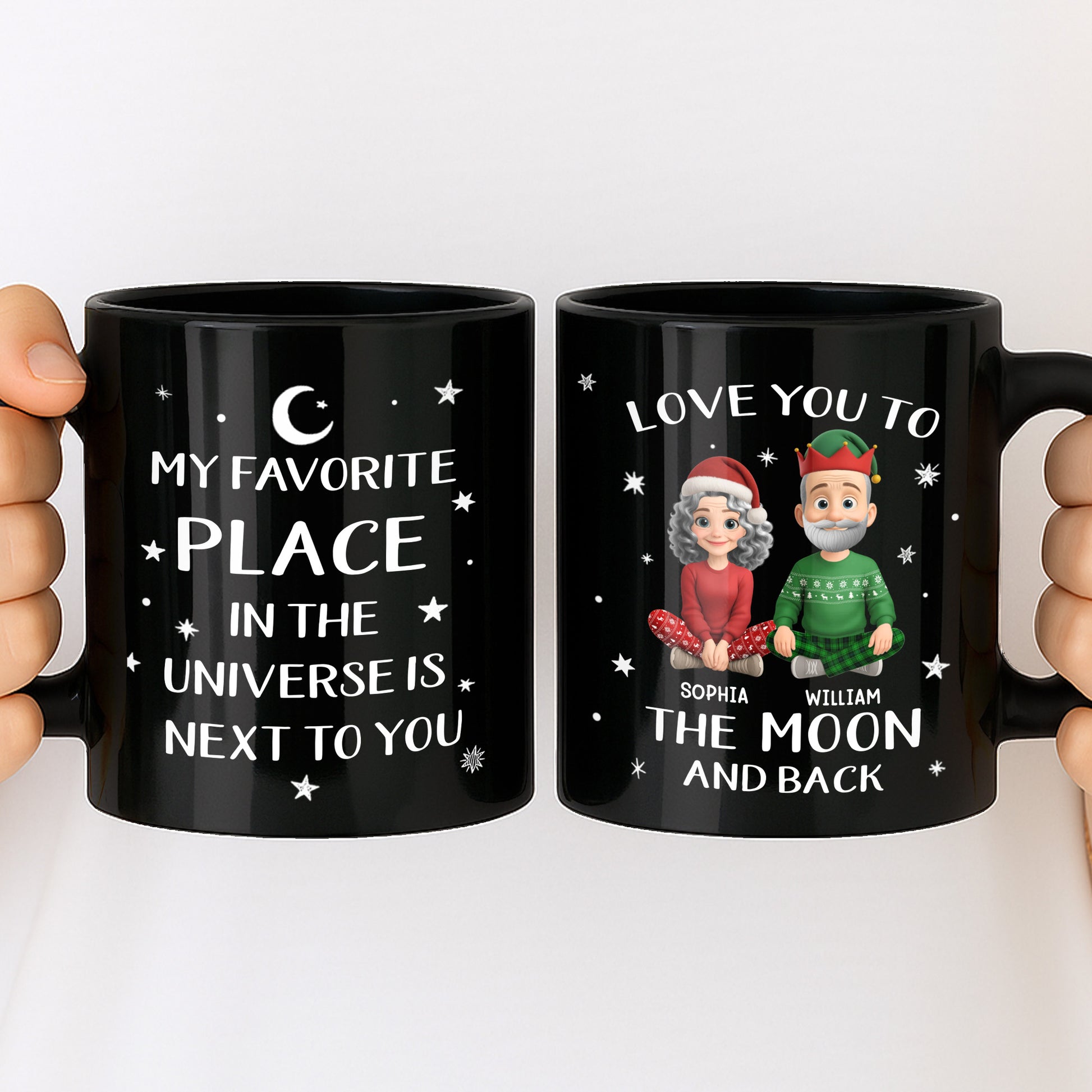 Favorite Place In The Universe, Love To The Moon, Stars, Christmas Outfits