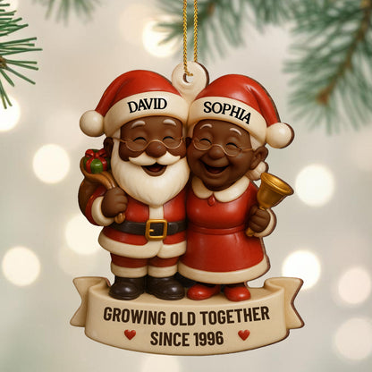 Growing Old Together Santa Claus Ornament