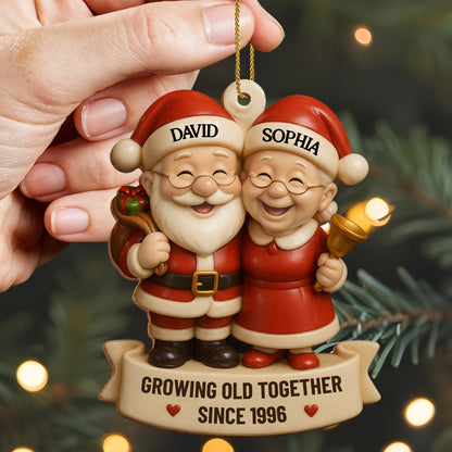 Growing Old Together Santa Claus Ornament