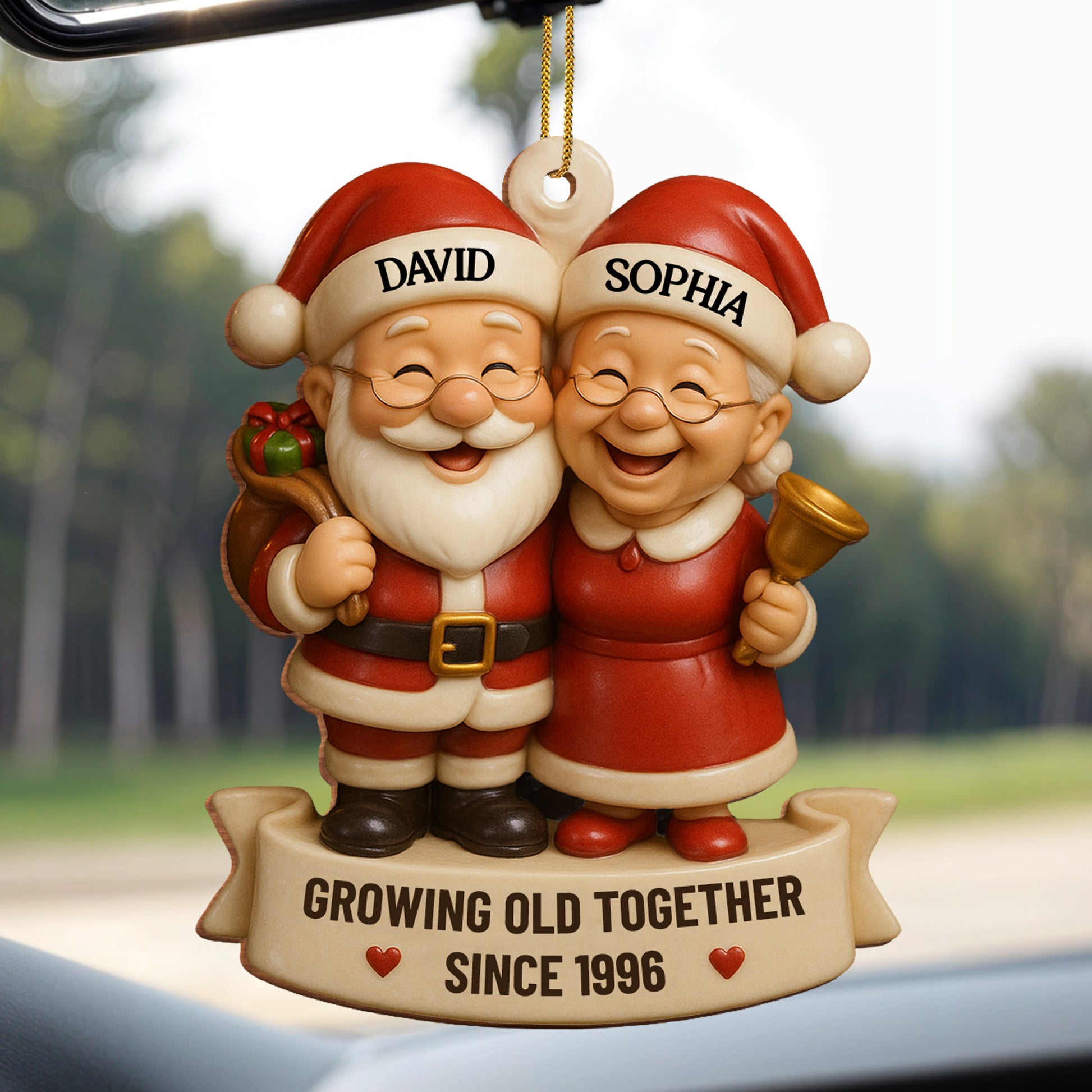 Growing Old Together Santa Claus Ornament