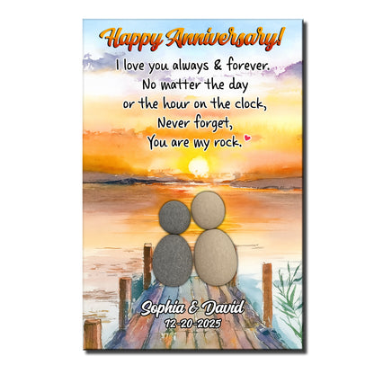 Happy Anniversary Celebration Of Love By The Sunset