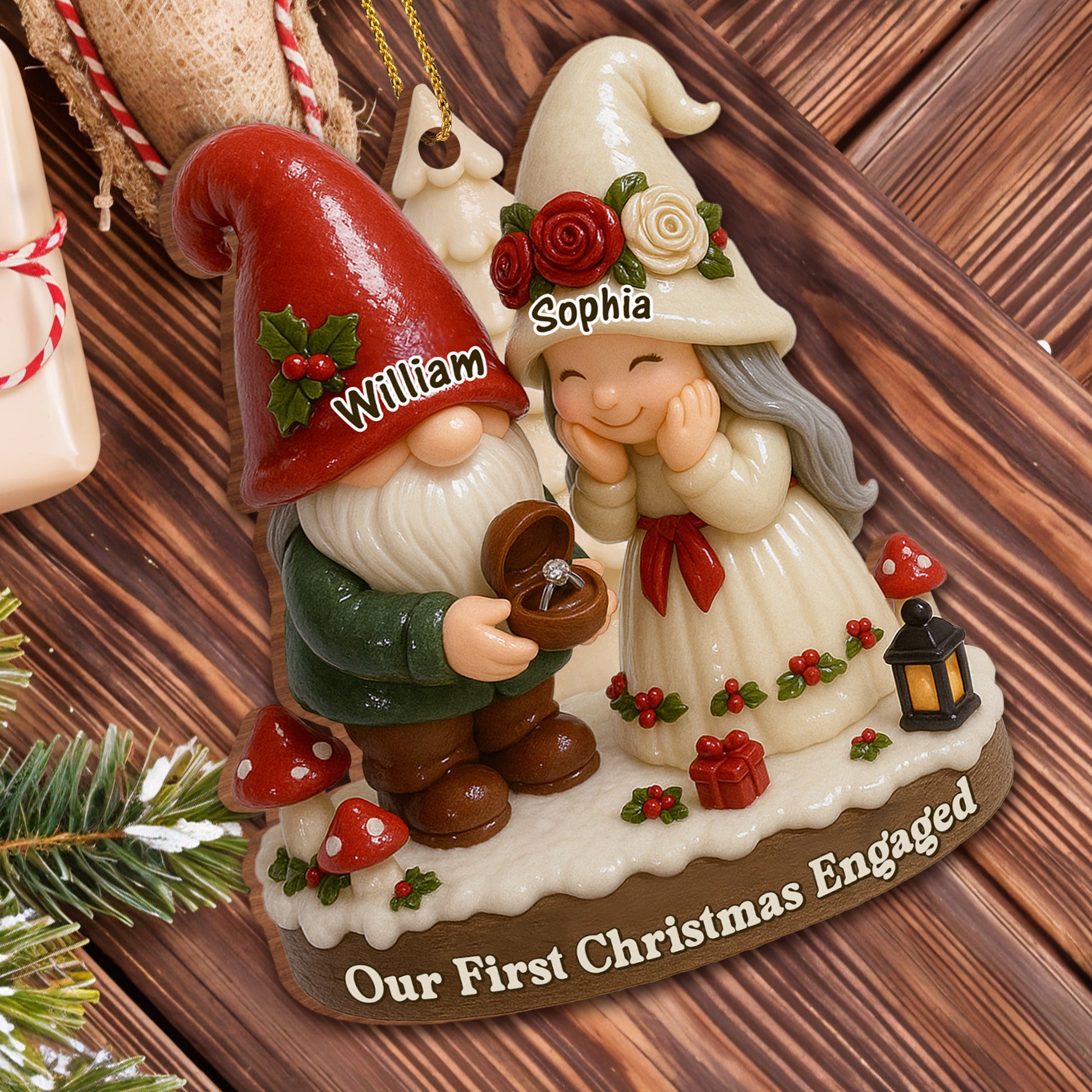 Our First Christmas Engaged With Gnomes