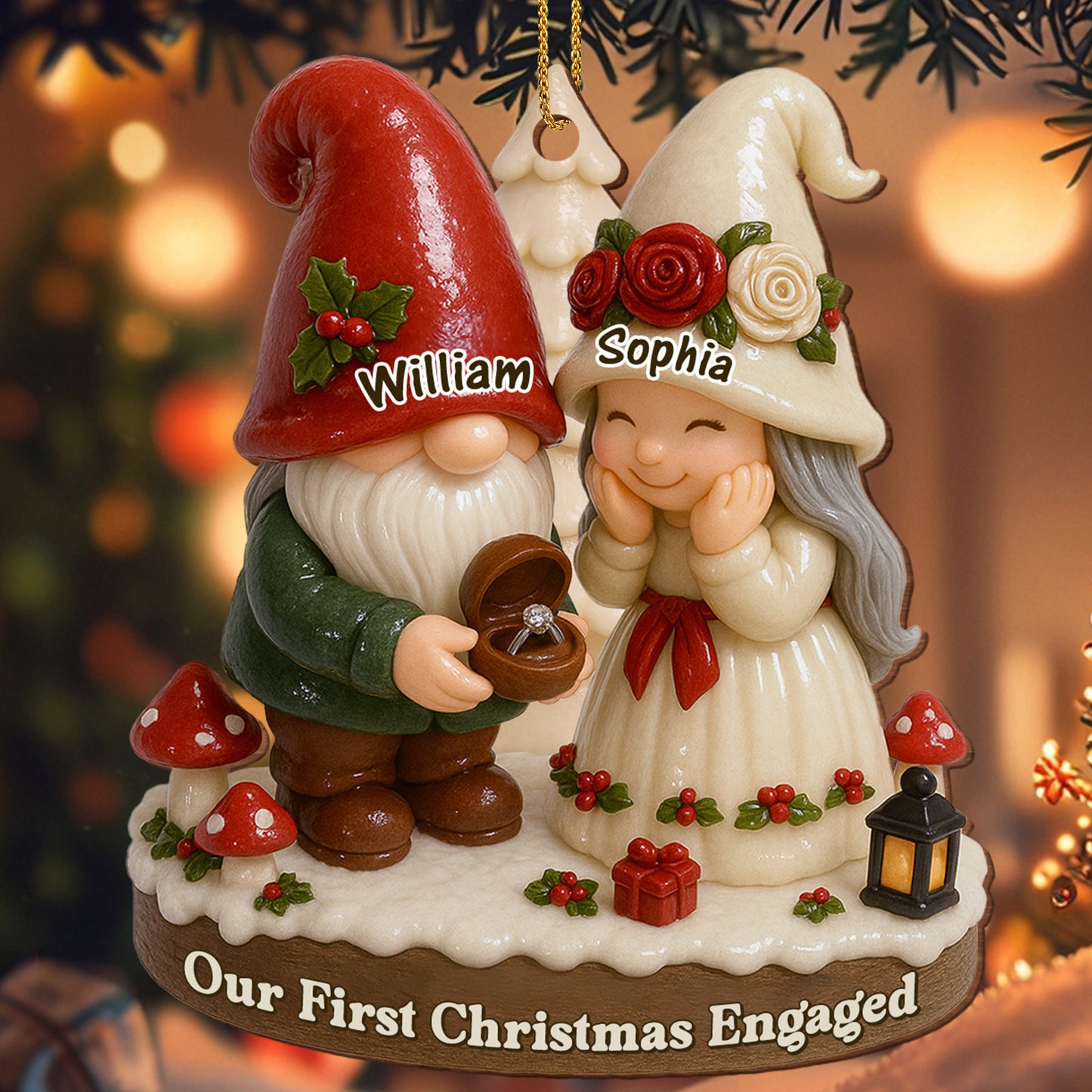 Our First Christmas Engaged With Gnomes