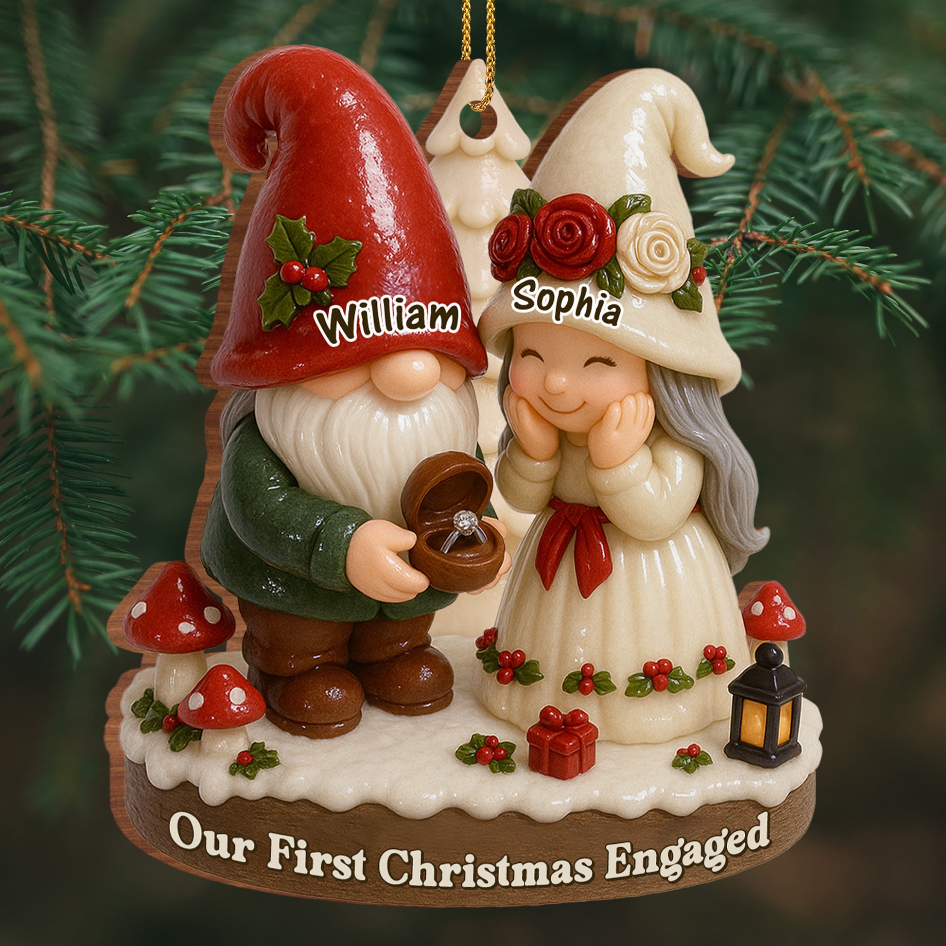 Our First Christmas Engaged With Gnomes