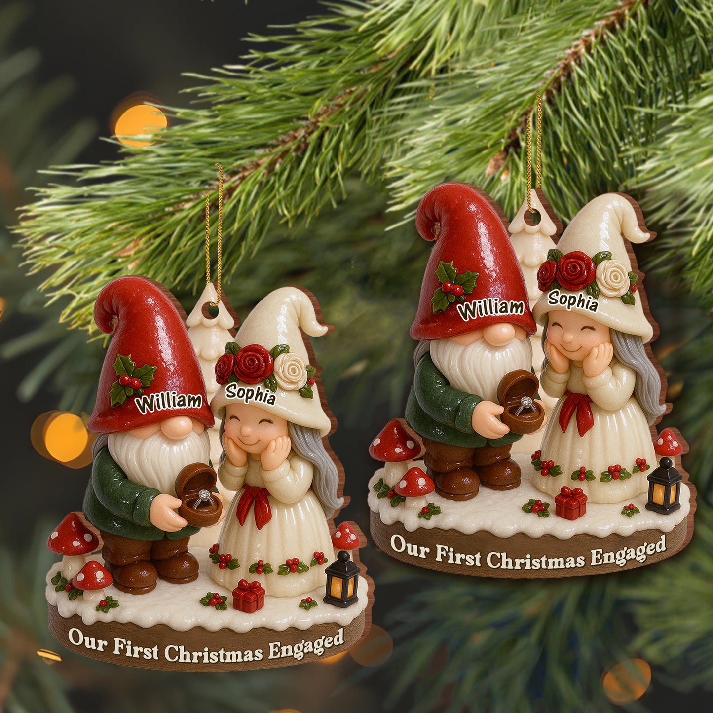 Our First Christmas Engaged With Gnomes