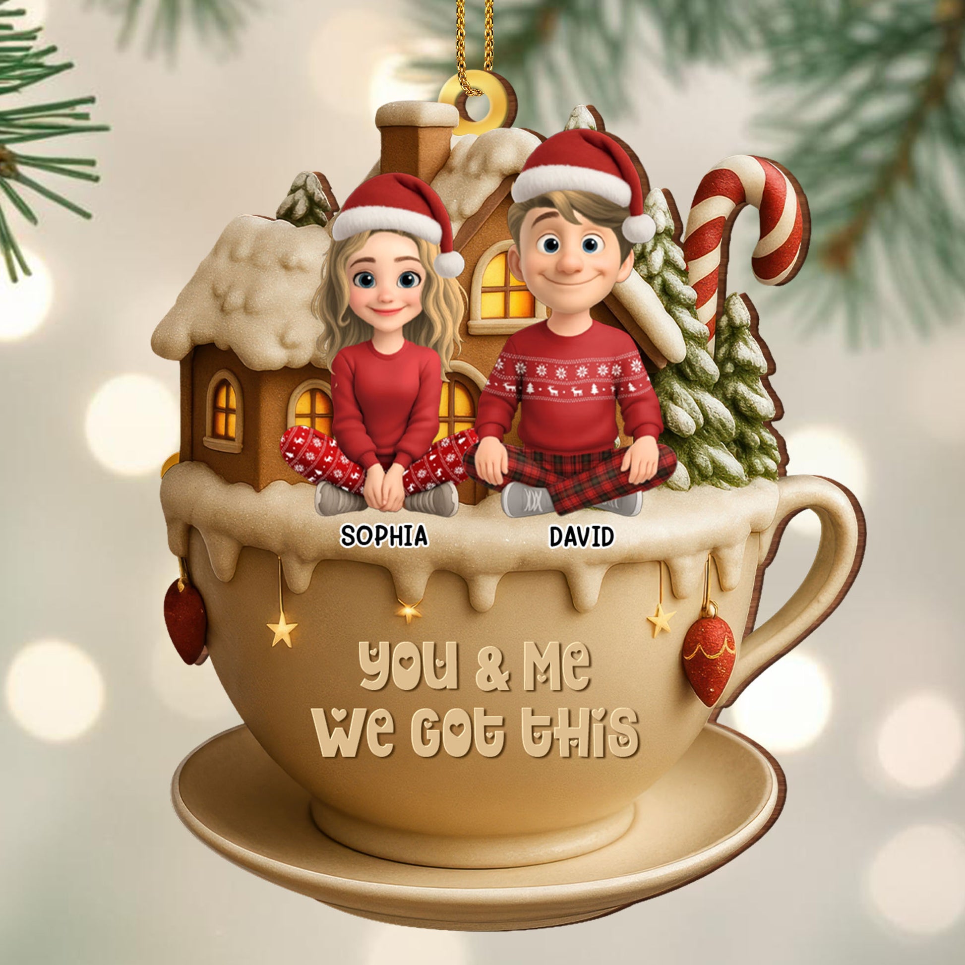 You & Me We Got This, Cup With Couple And Christmas Decor