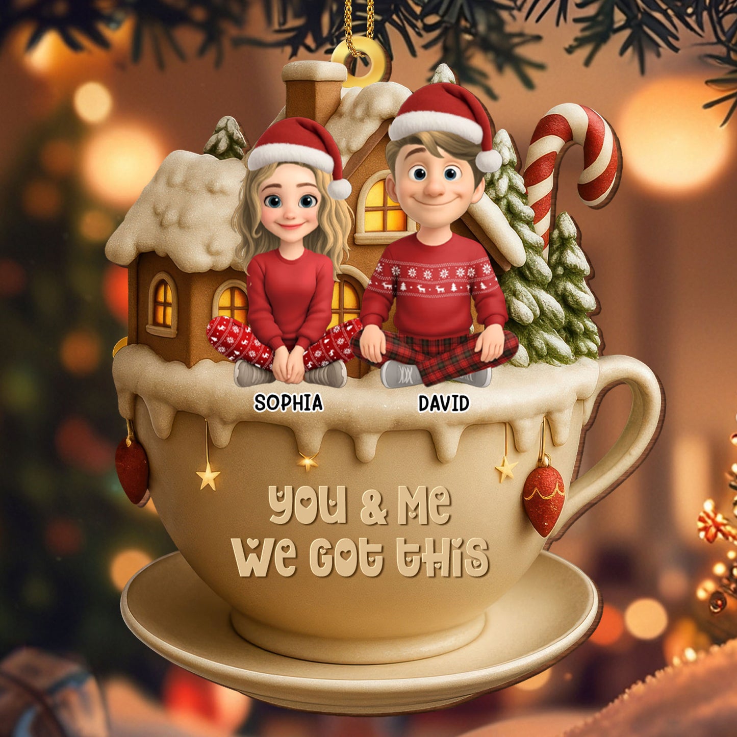 You & Me We Got This, Cup With Couple And Christmas Decor