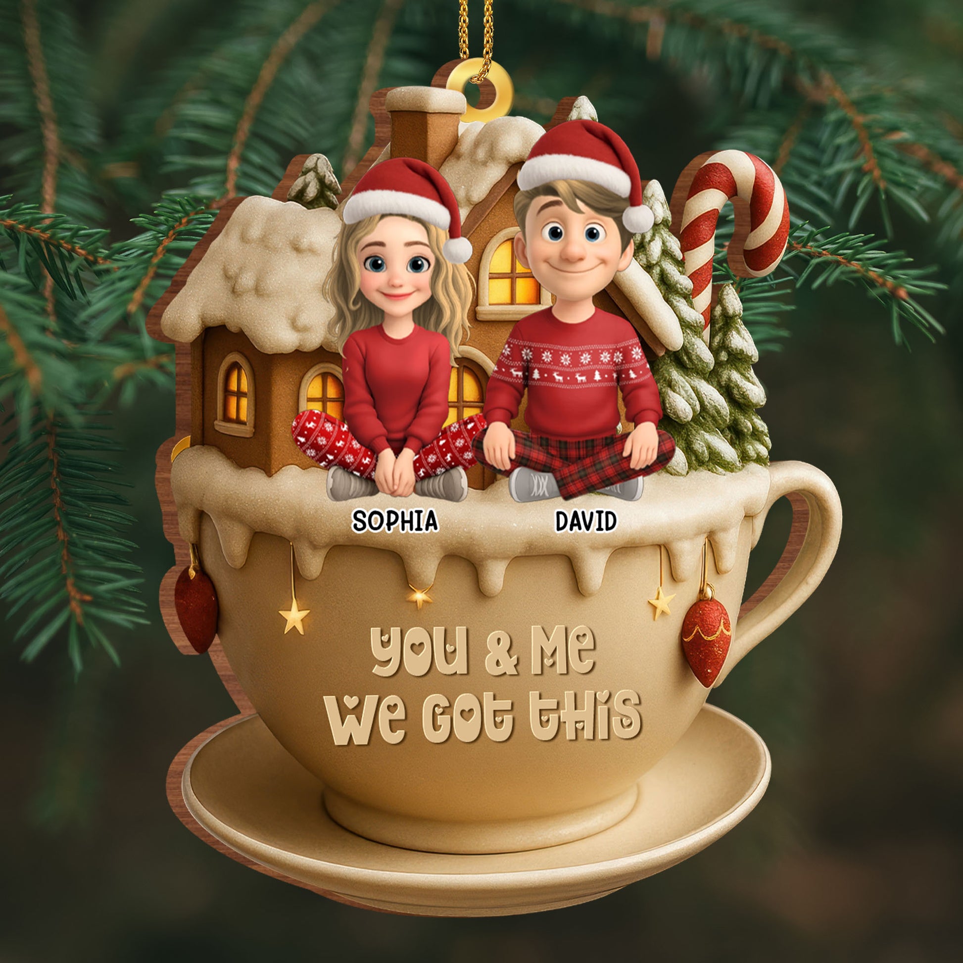 You & Me We Got This, Cup With Couple And Christmas Decor