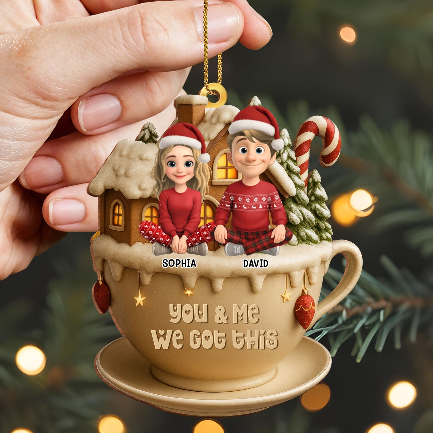 You & Me We Got This, Cup With Couple And Christmas Decor