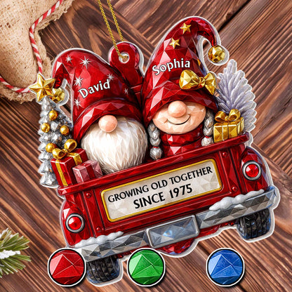 Growing Old Together, Gnomes In Red Truck