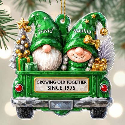 Growing Old Together, Gnomes In Red Truck