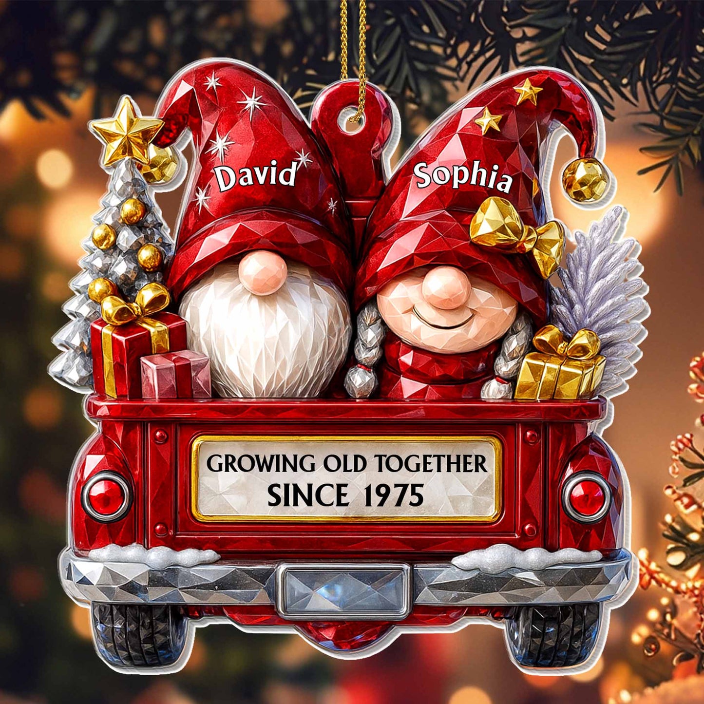 Growing Old Together, Gnomes In Red Truck