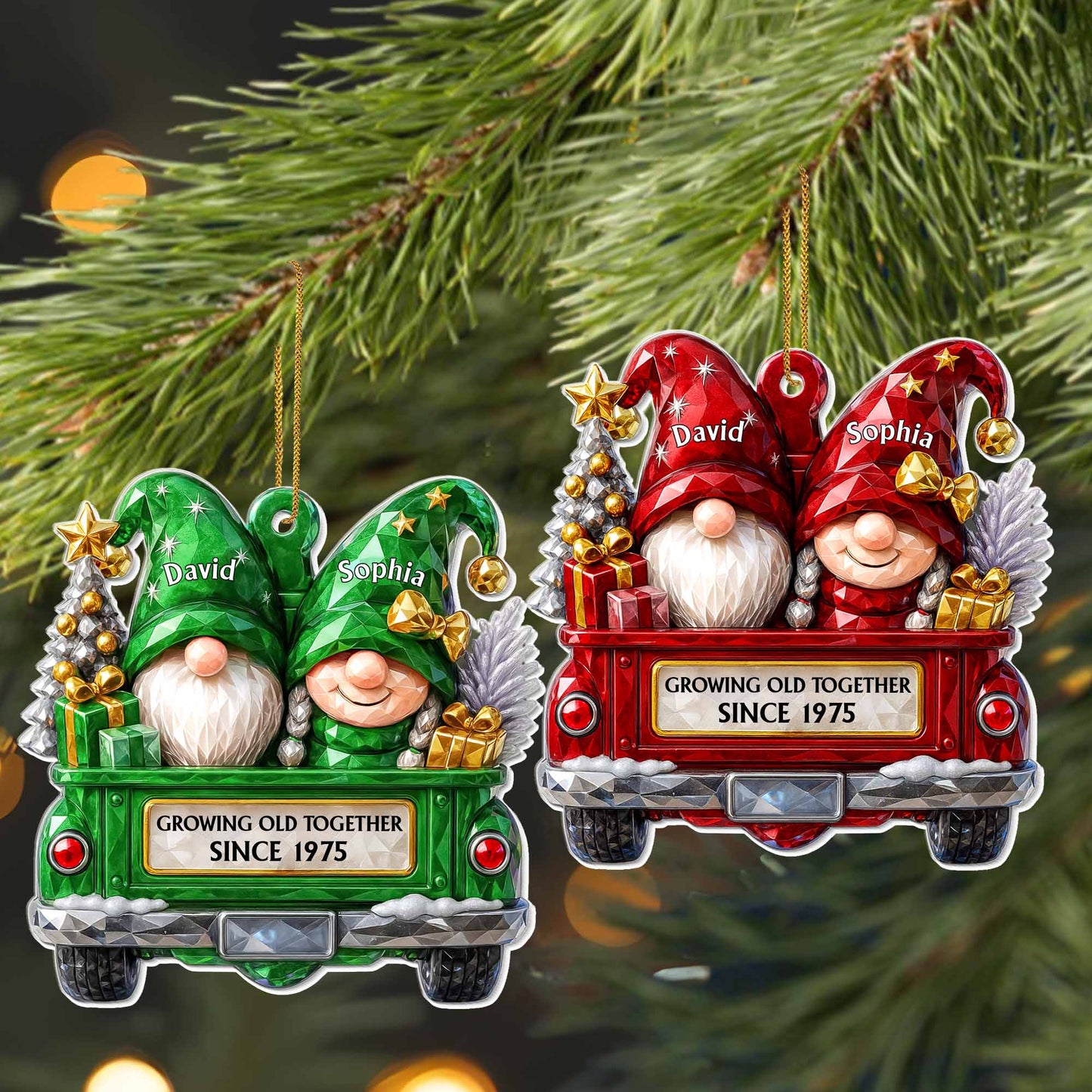 Growing Old Together, Gnomes In Red Truck