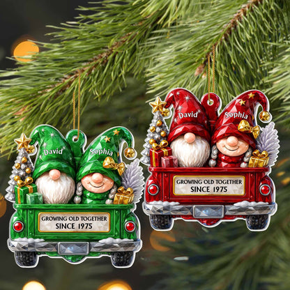 Growing Old Together, Gnomes In Red Truck