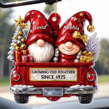 Growing Old Together, Gnomes In Red Truck