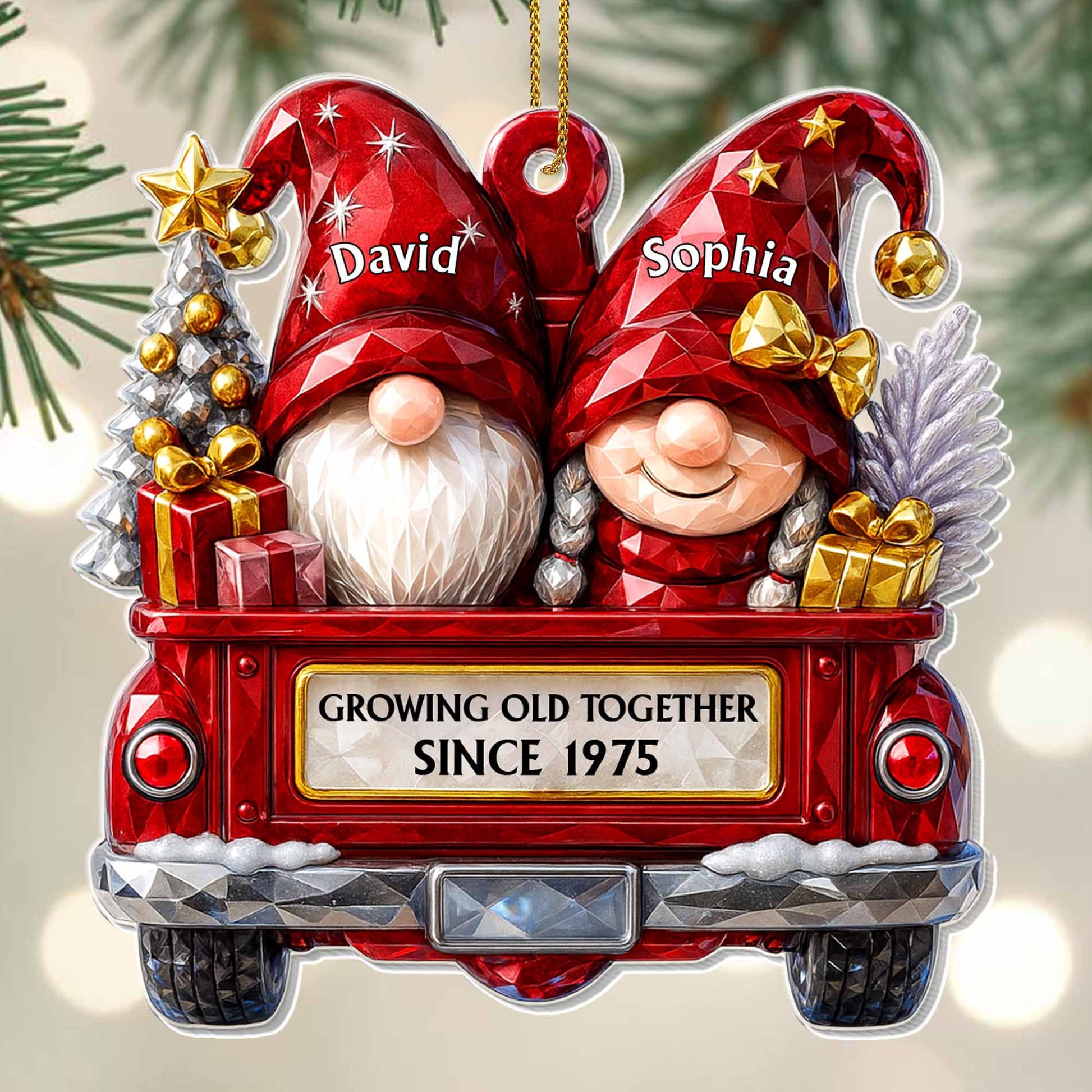 Growing Old Together, Gnomes In Red Truck