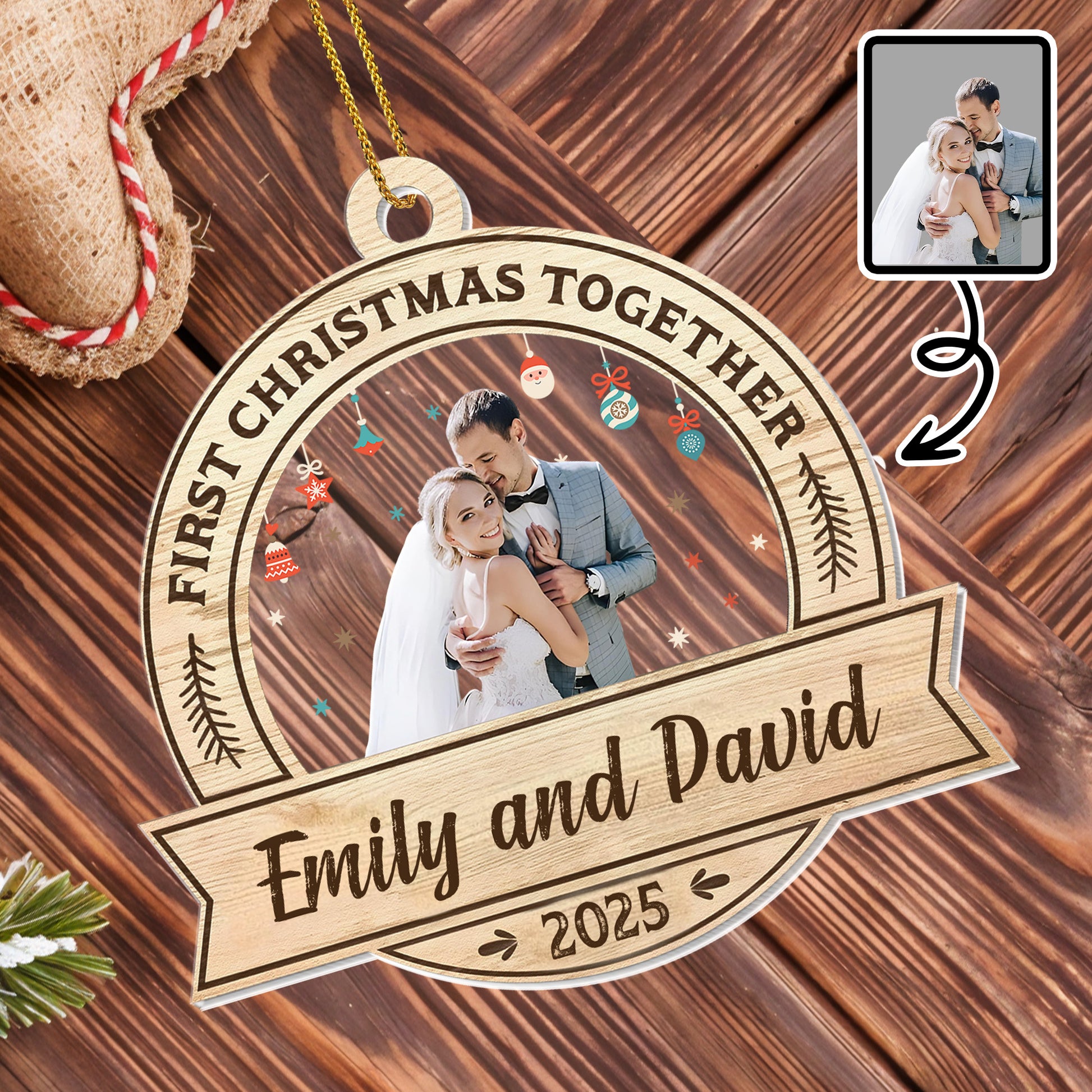 First Christmas Together With Wedding Charm