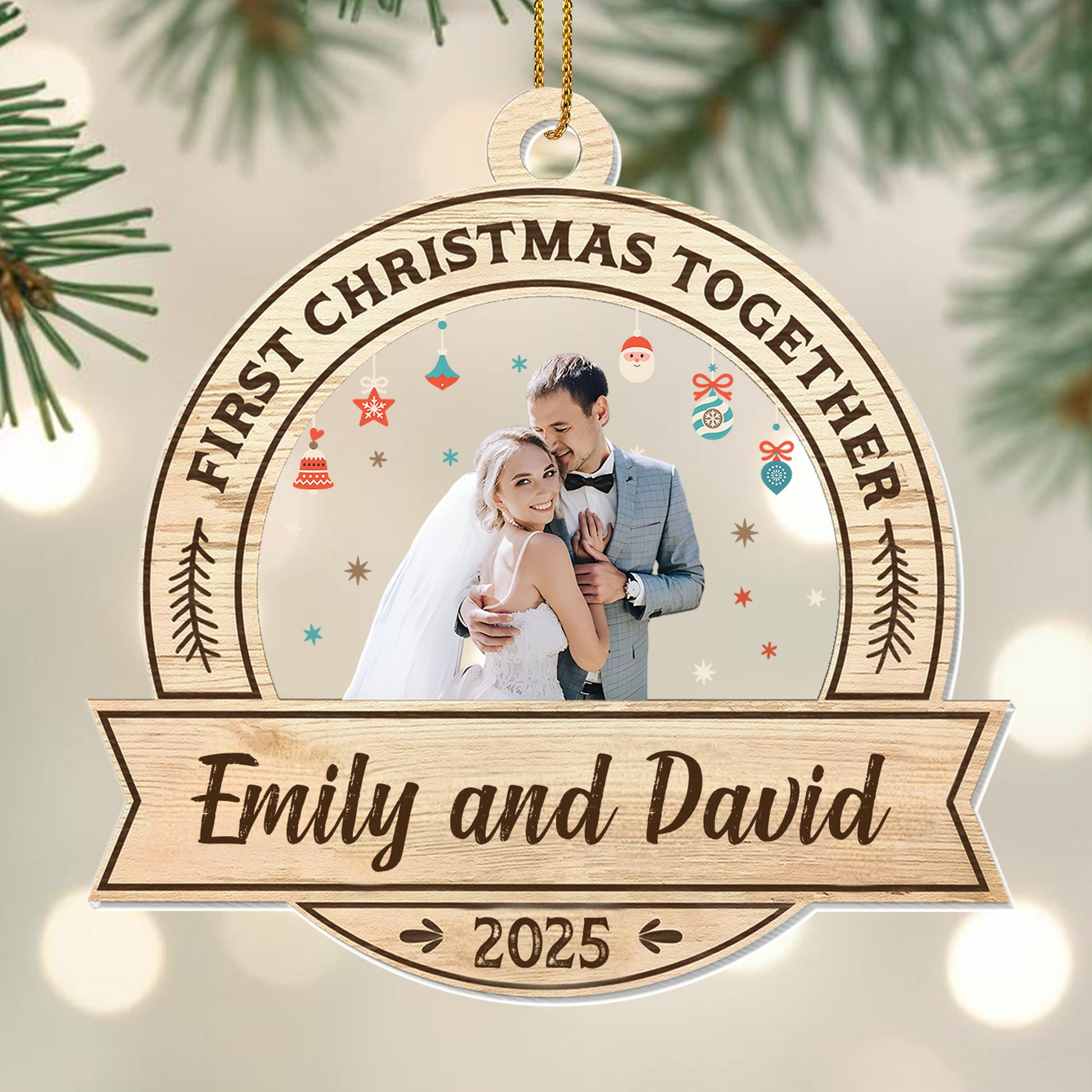 First Christmas Together With Wedding Charm