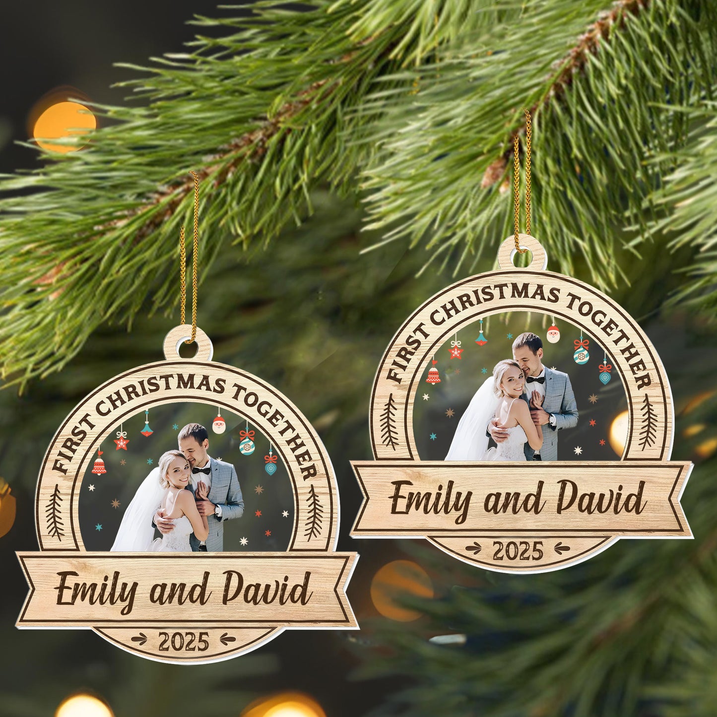 First Christmas Together With Wedding Charm