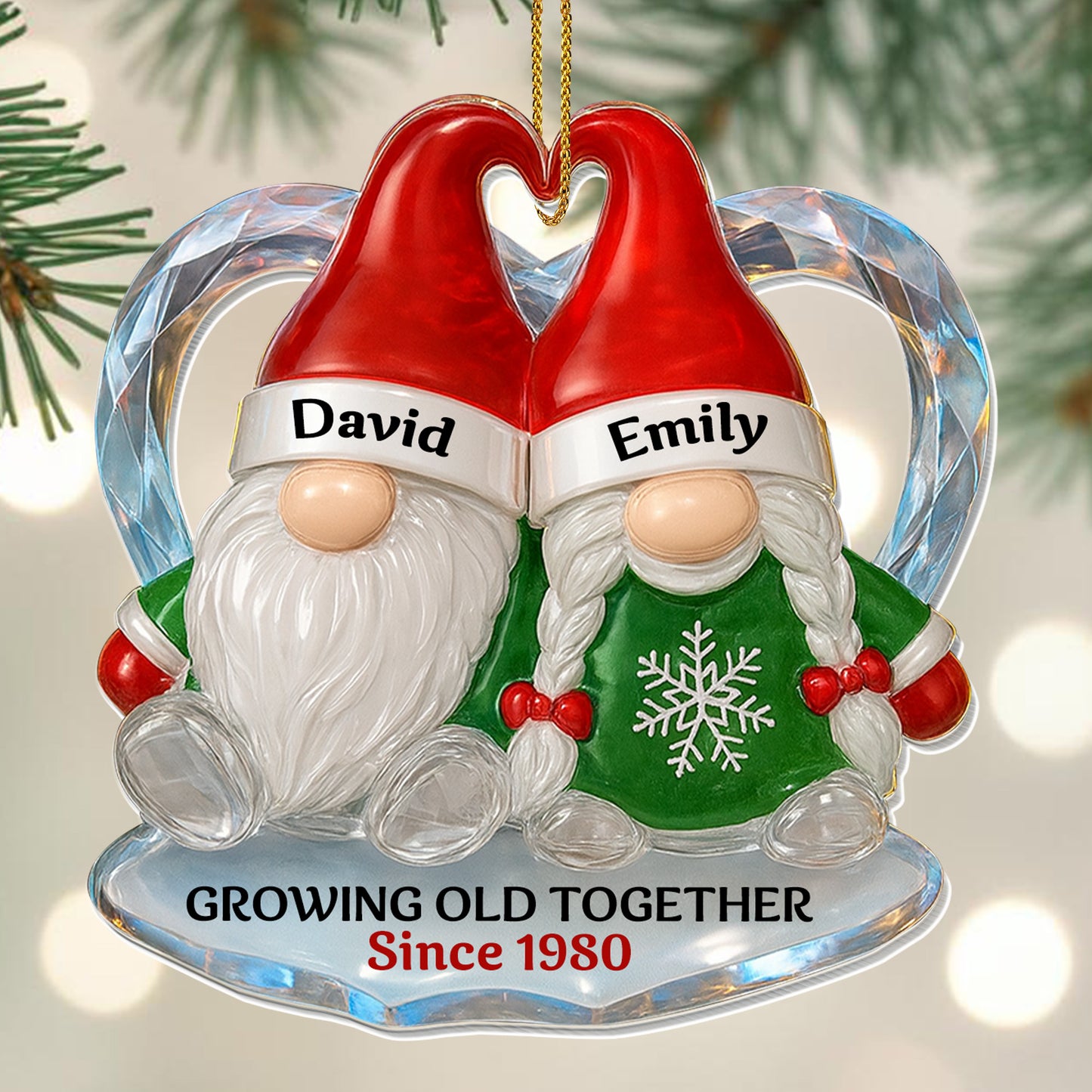 Growing Old Together, Santa Hats And Christmas Decorations