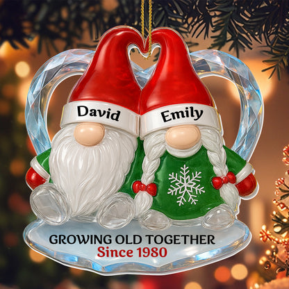Growing Old Together, Santa Hats And Christmas Decorations