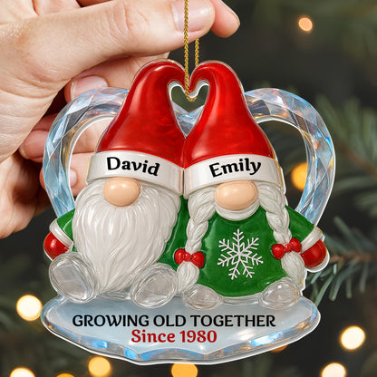 Growing Old Together, Santa Hats And Christmas Decorations