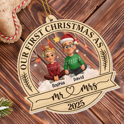 Our First Christmas As Mr & Mrs With Reindeer Antlers