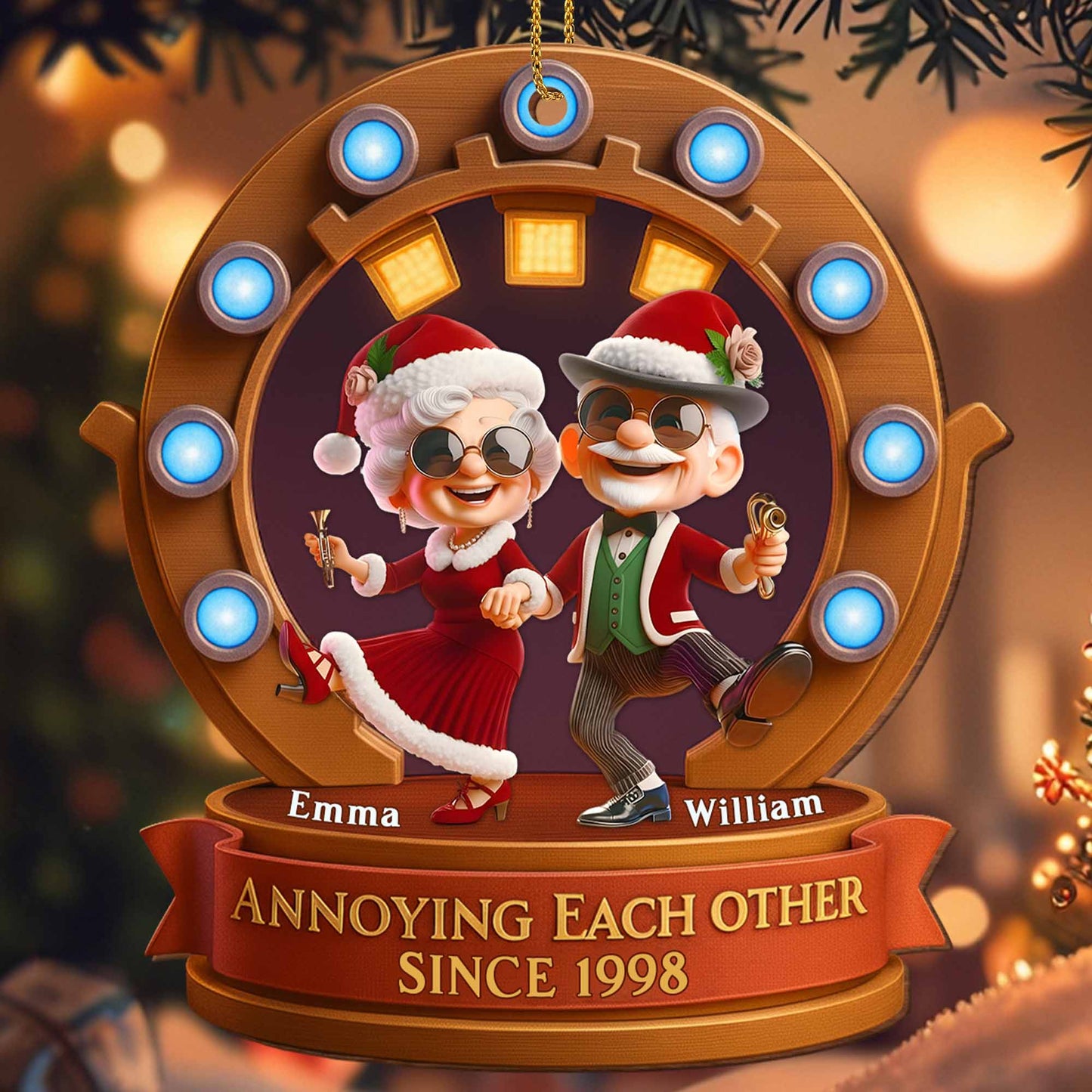 Annoying Each Other Since, Santa Hats, Glasses