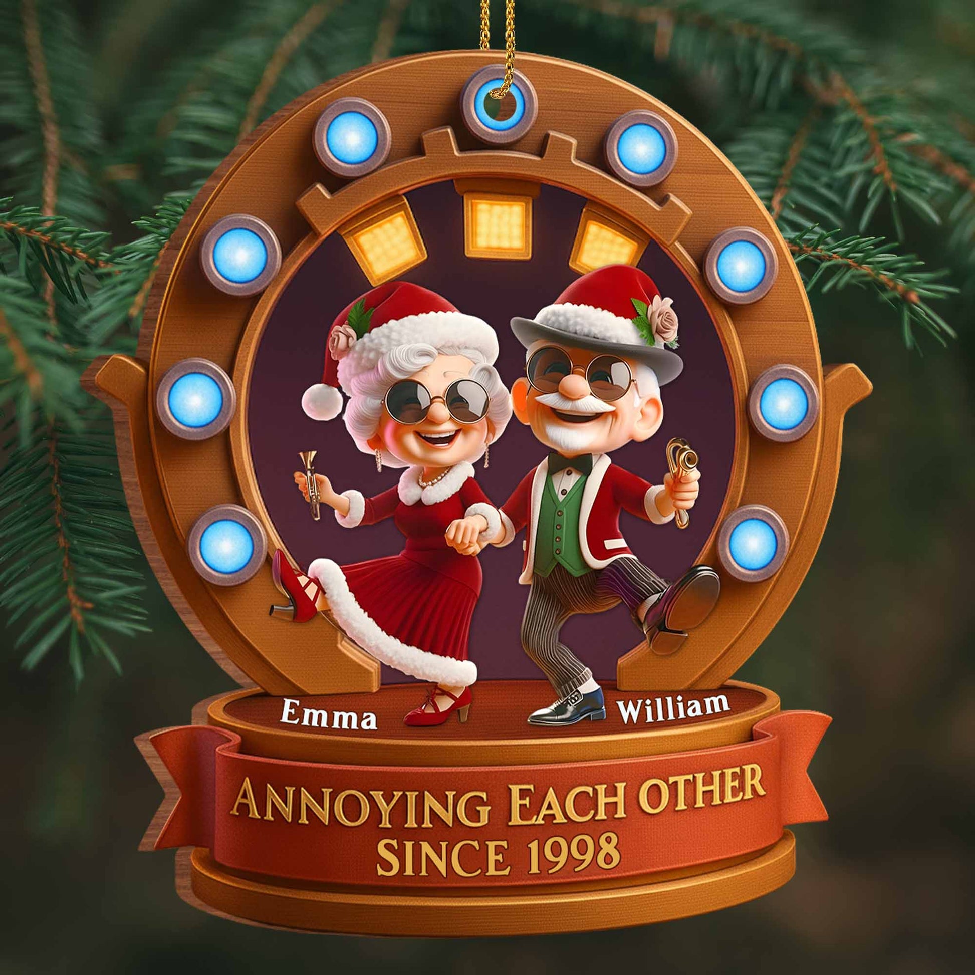 Annoying Each Other Since, Santa Hats, Glasses