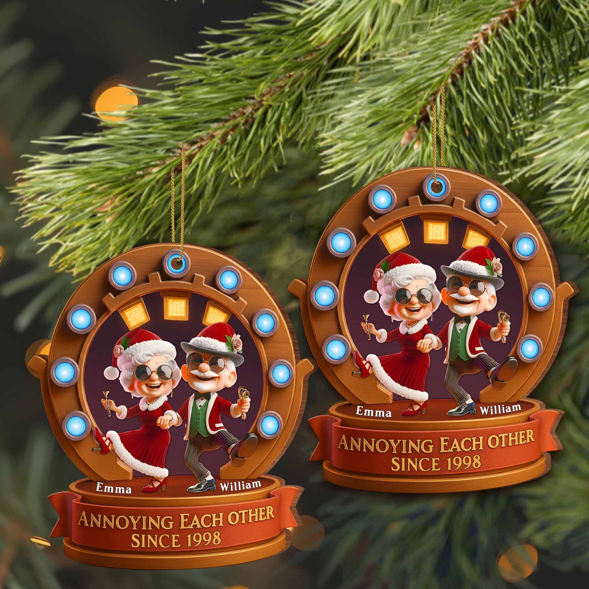 Annoying Each Other Since, Santa Hats, Glasses