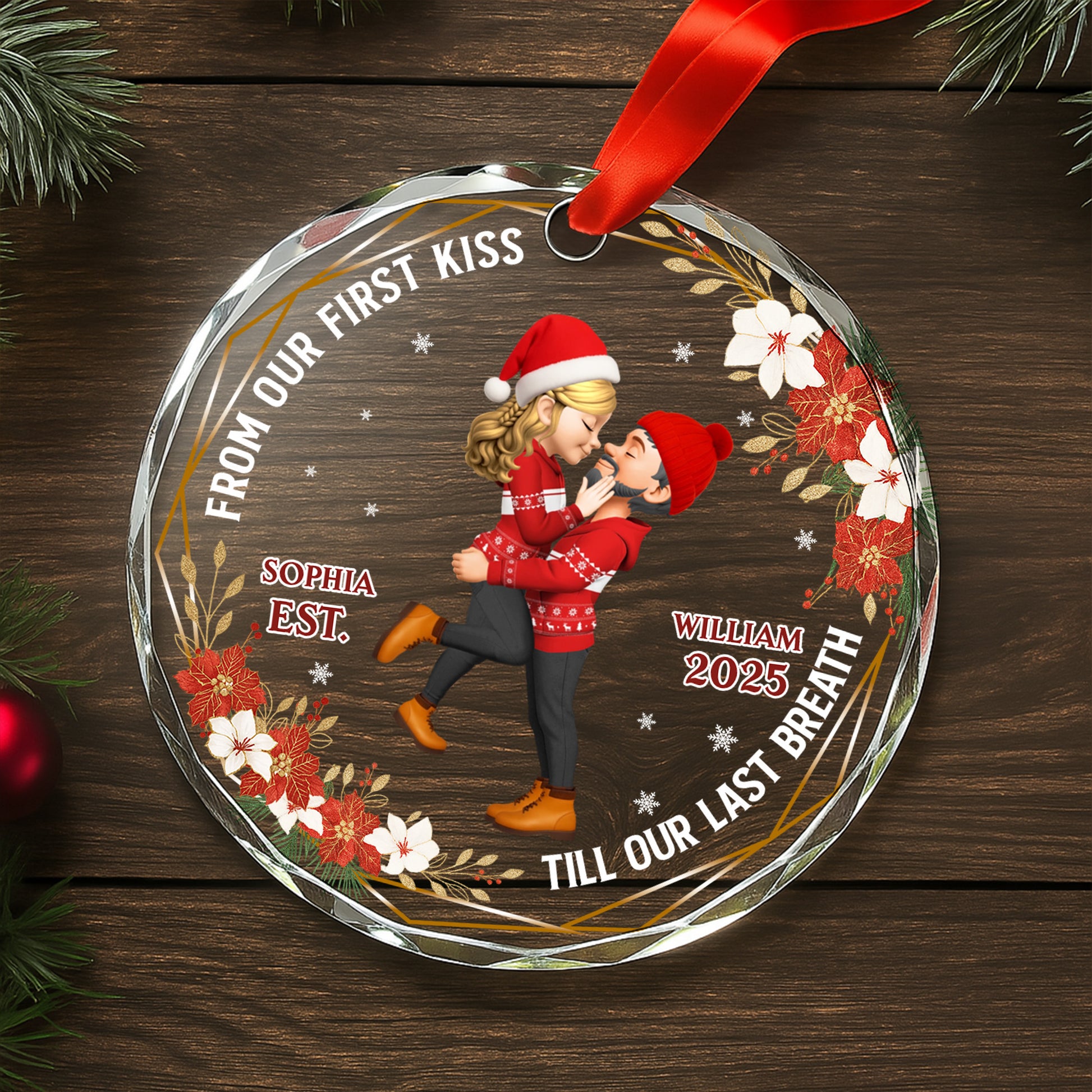 From Our First Kiss Till Our Last Breath, Couple And Flowers