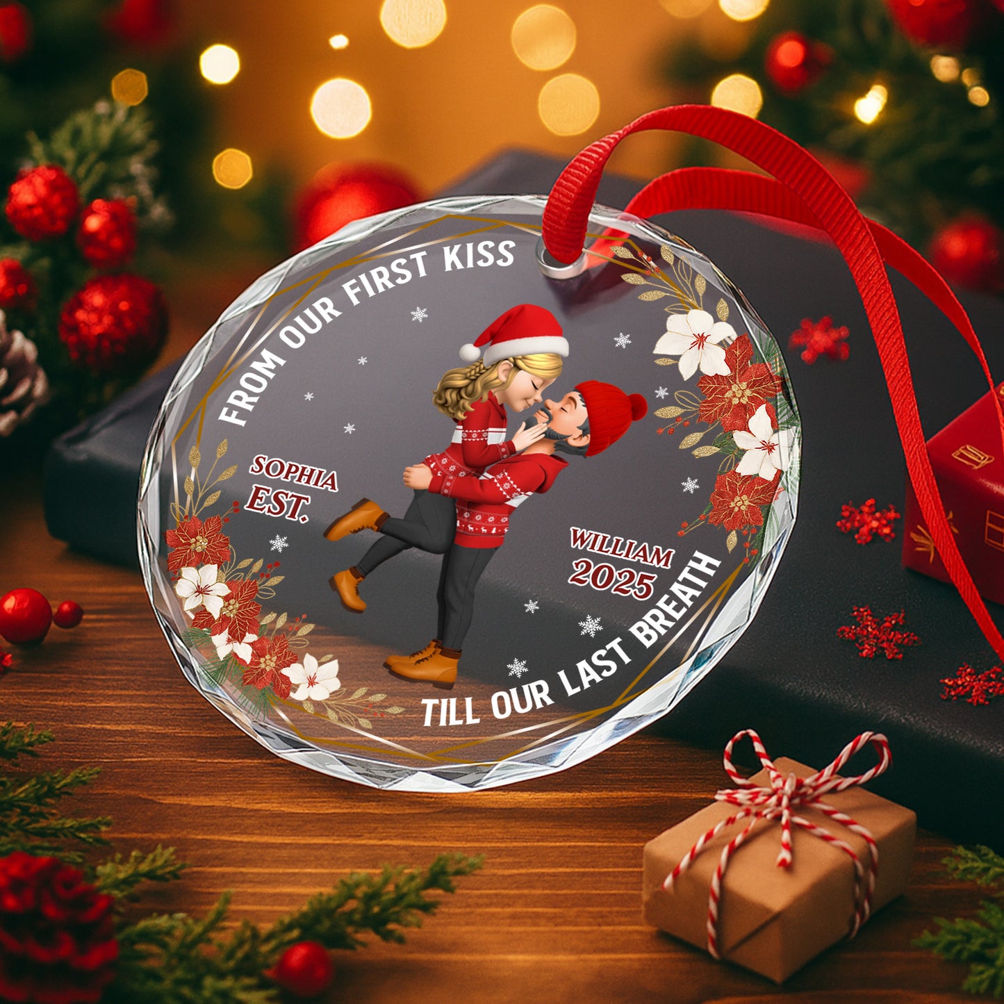 From Our First Kiss Till Our Last Breath, Couple And Flowers