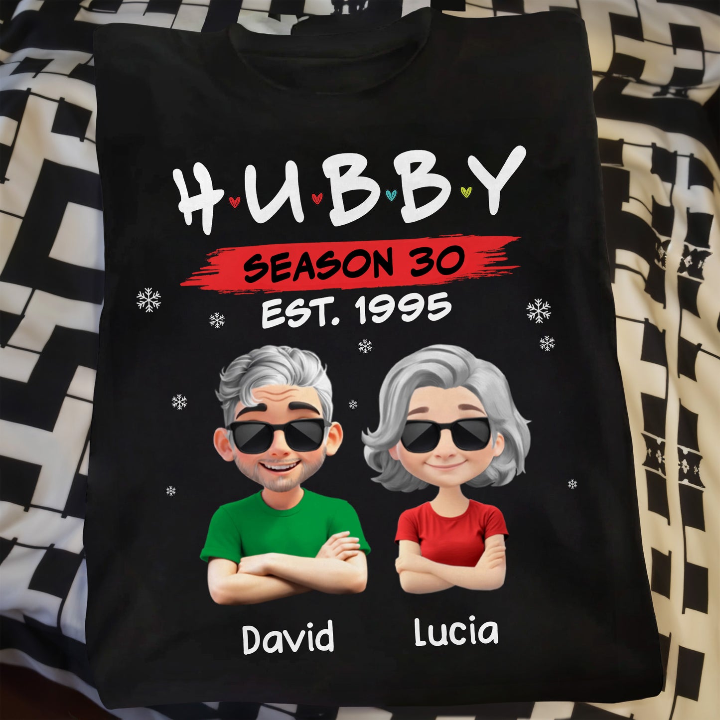 Hubby Season 30 Customizable Cartoon Couple Design
