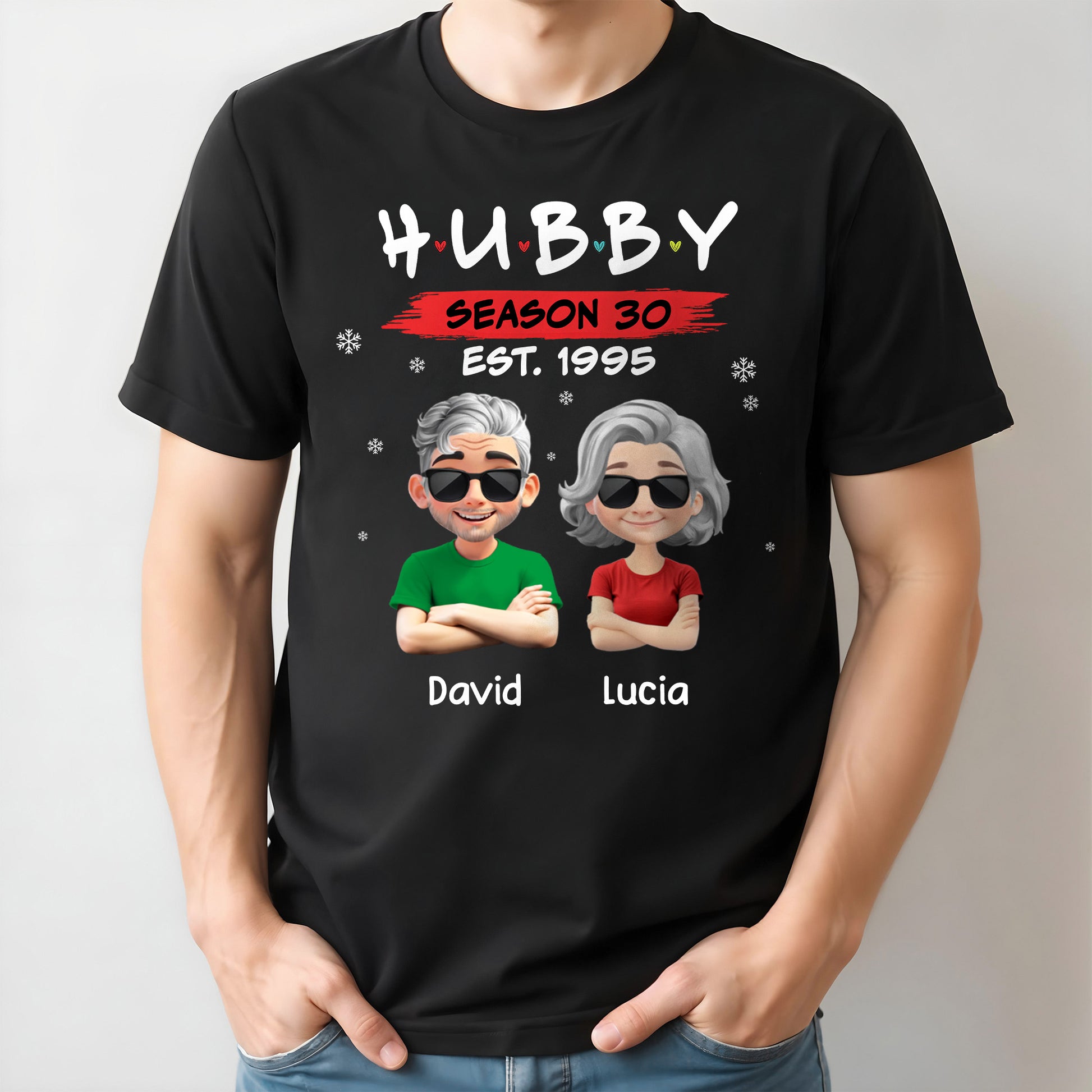 Hubby Season 30 Customizable Cartoon Couple Design