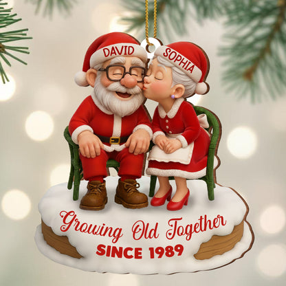 Growing Old Together Elderly Couple Christmas