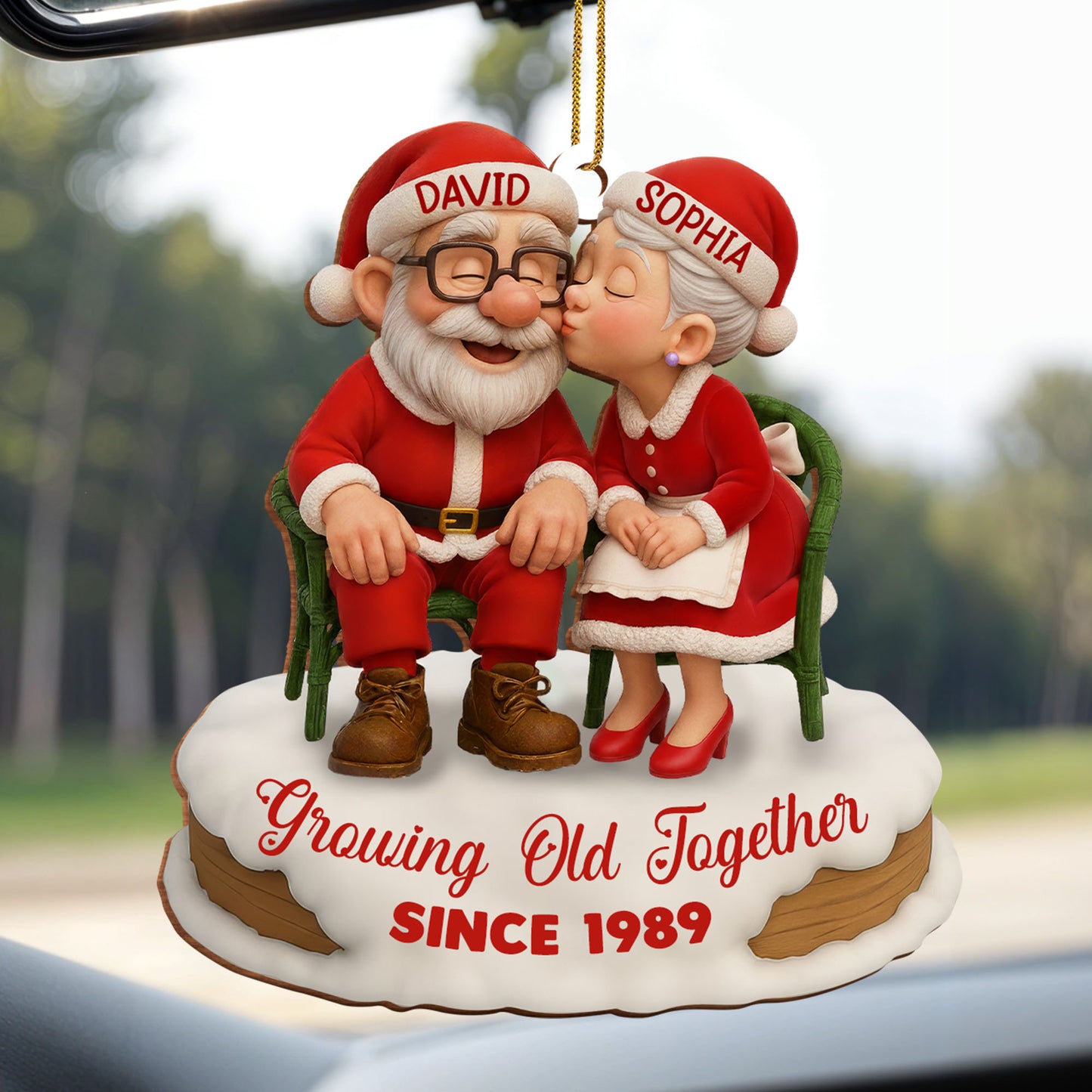 Growing Old Together Elderly Couple Christmas