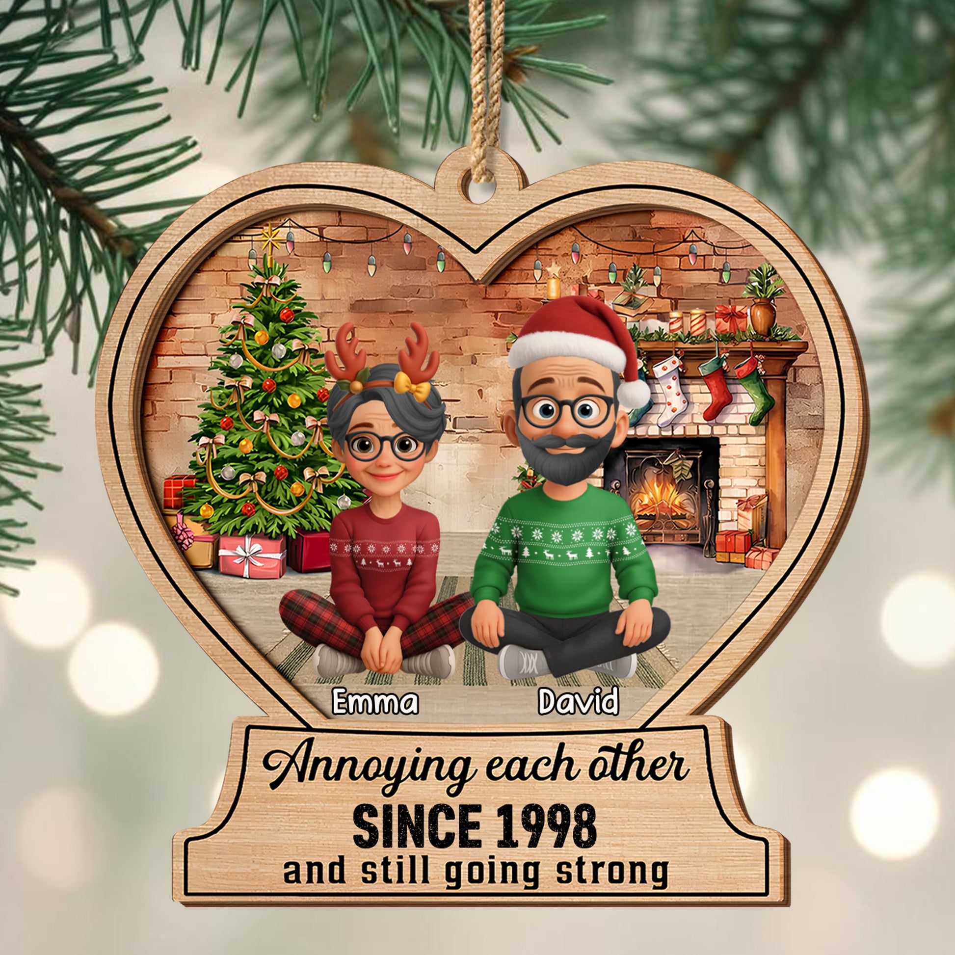 Annoying Each Other Since, Christmas Tree and Fireplace