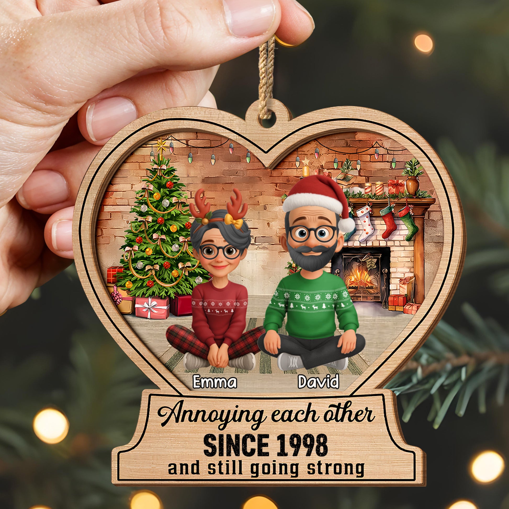 Annoying Each Other Since, Christmas Tree and Fireplace