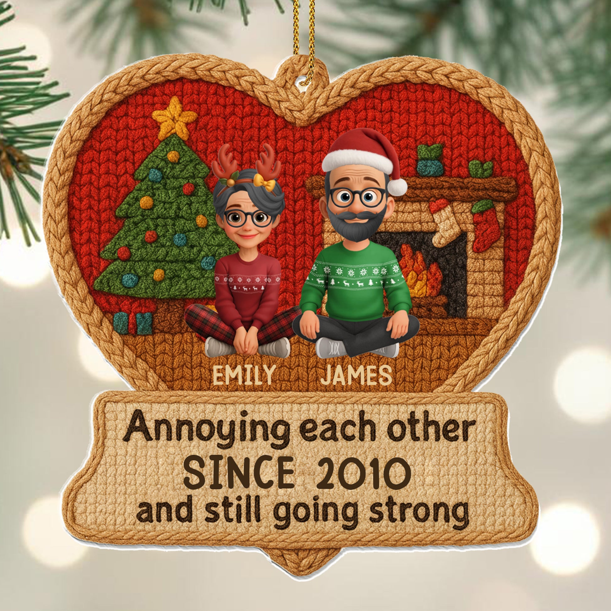 Annoying Each Other Since, Christmas Tree With Couple