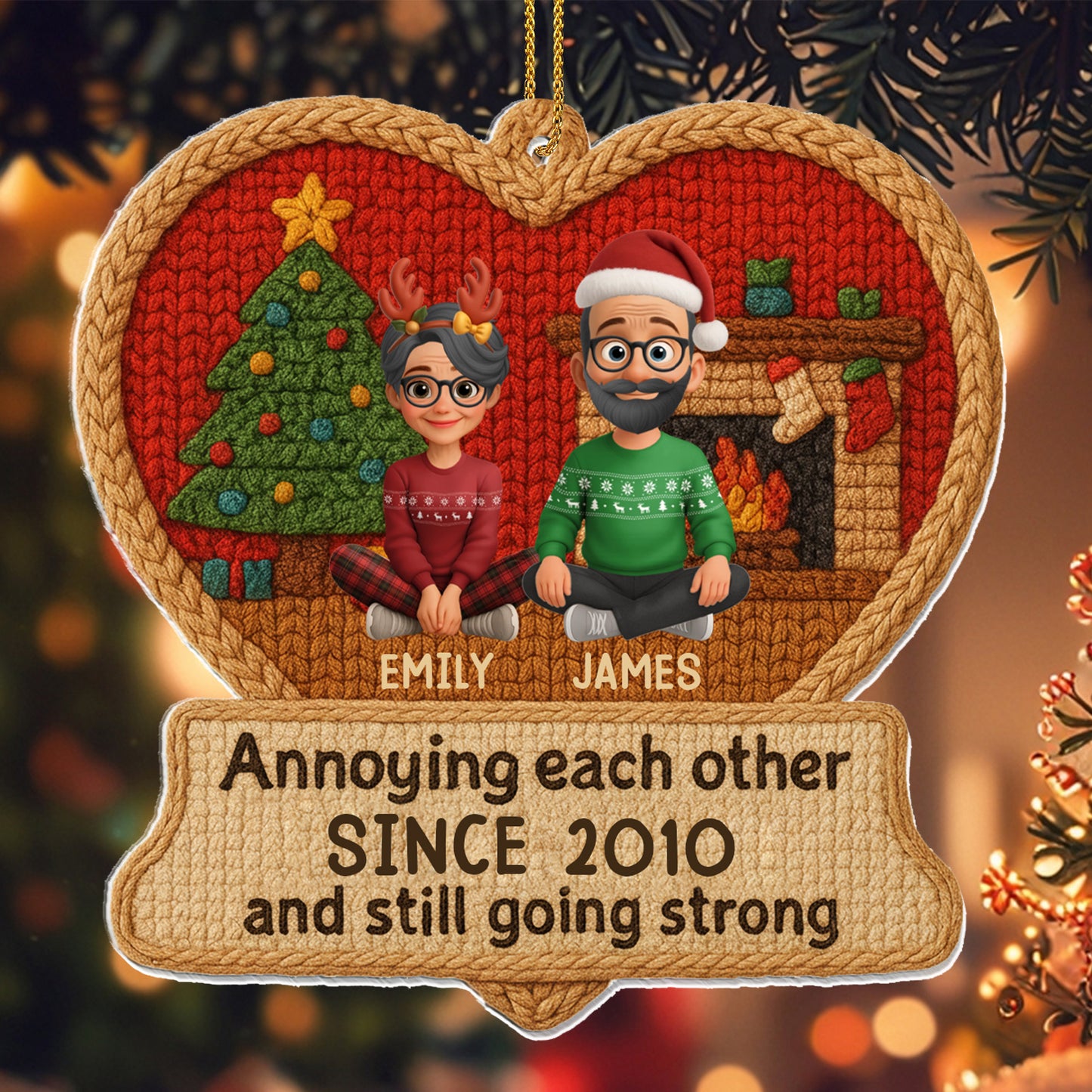 Annoying Each Other Since, Christmas Tree With Couple