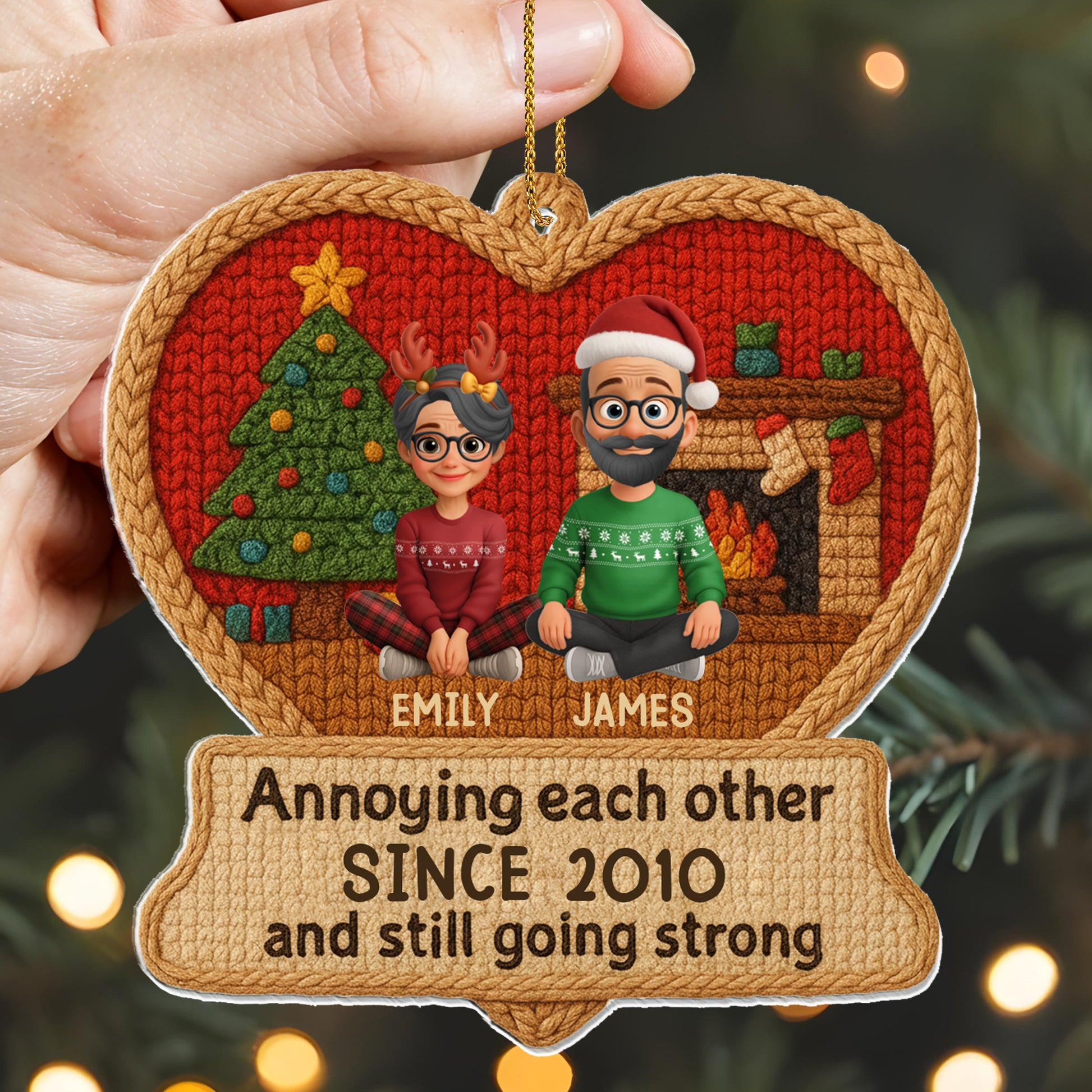 Annoying Each Other Since, Christmas Tree With Couple