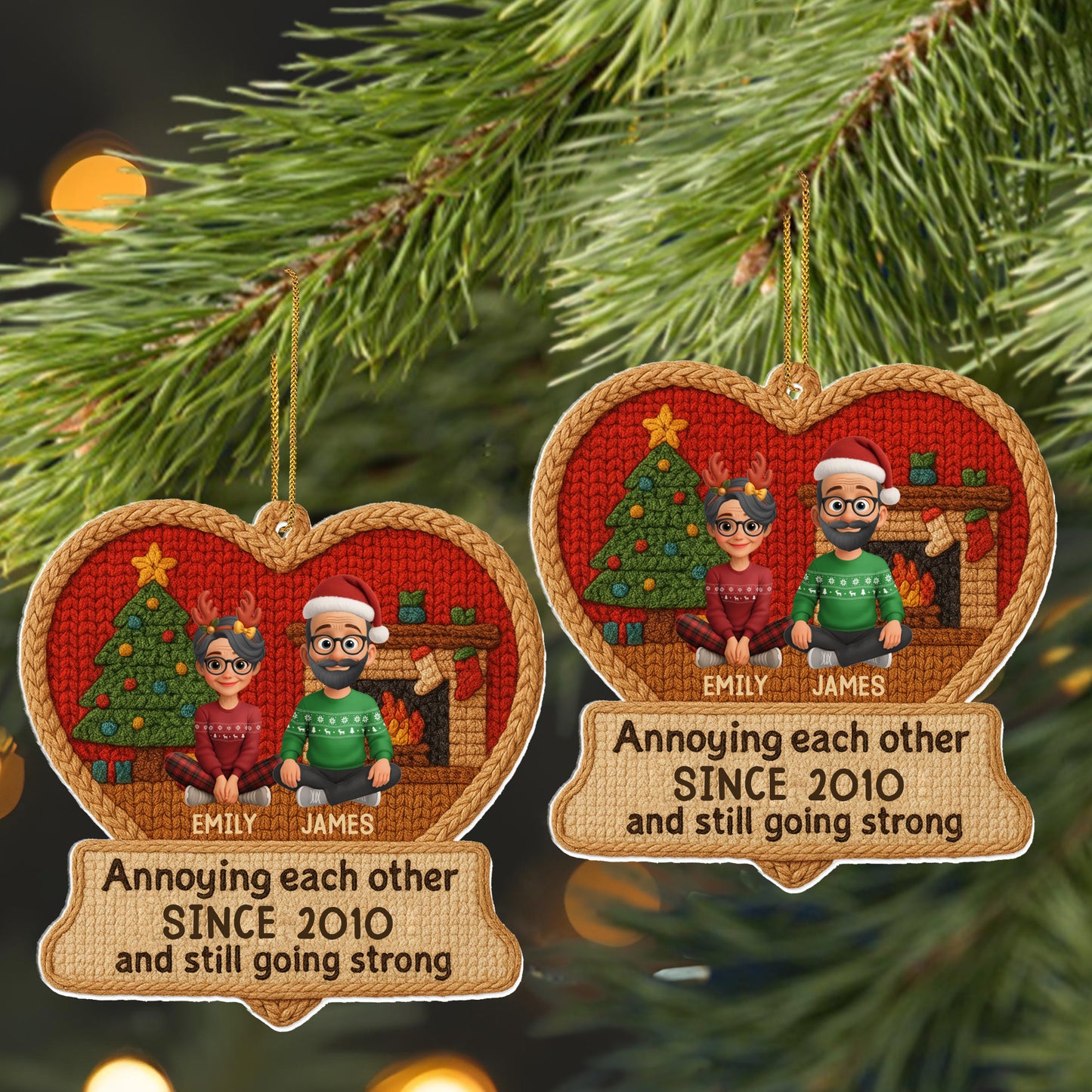 Annoying Each Other Since, Christmas Tree With Couple