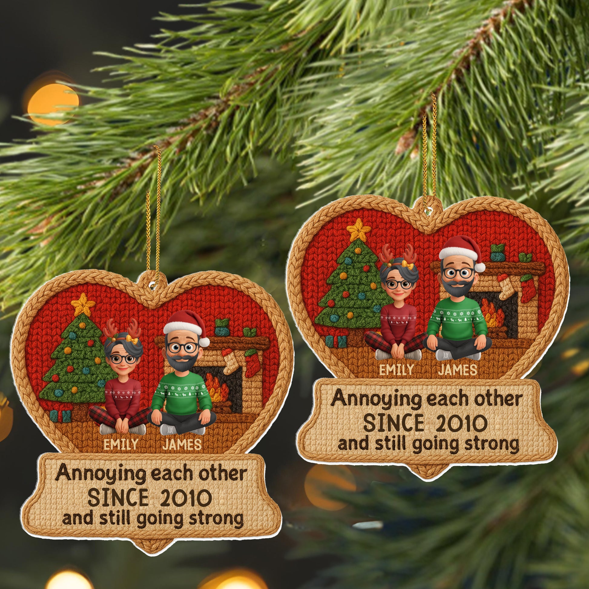 Annoying Each Other Since, Christmas Tree With Couple