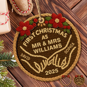 First Christmas As Mr & Mrs With Elegant Floral Design